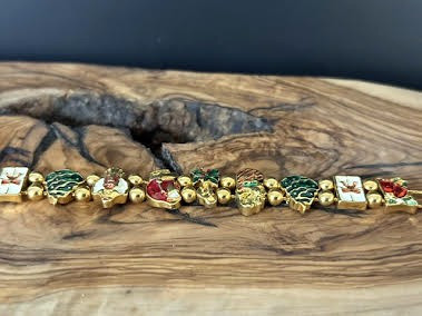 Christmas Enamel Charms Bracelet