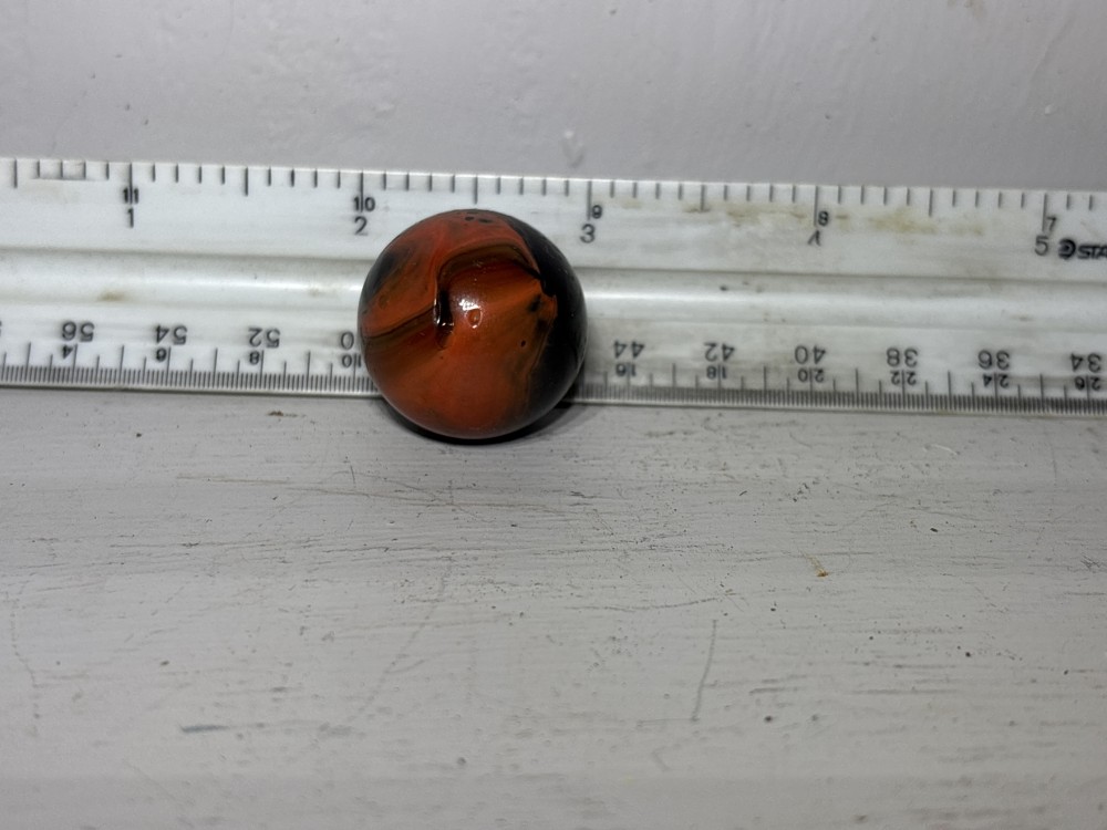 Marble Black and Orange Swirl ~1