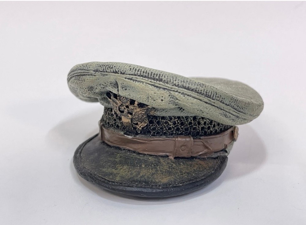 Paperweight U.S. Army Officer Service Cap Resin Military Desk Figurine Popular Imports 1998
