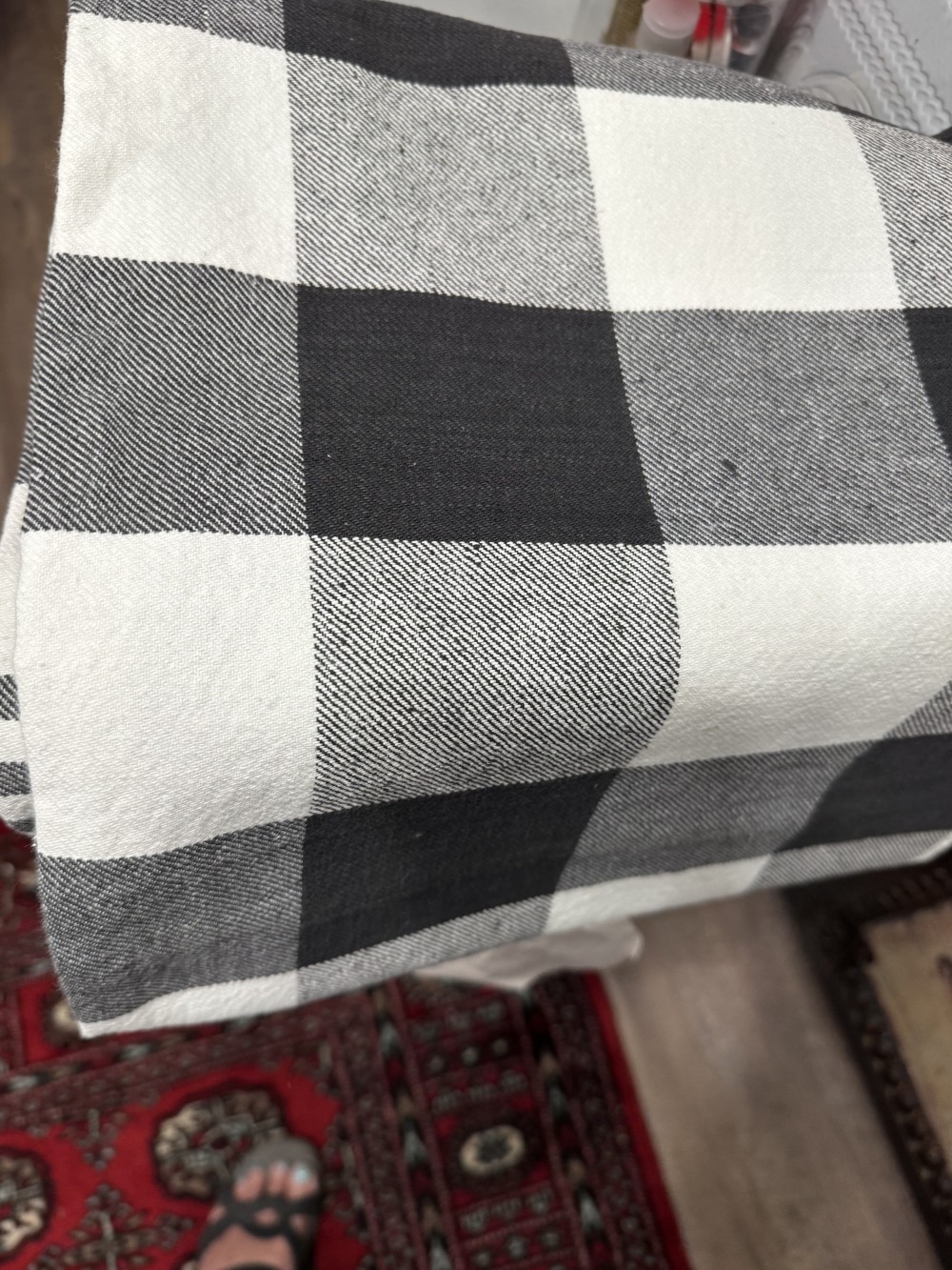TABLECLOTH, BLK/WHT BUFFALO CHECK