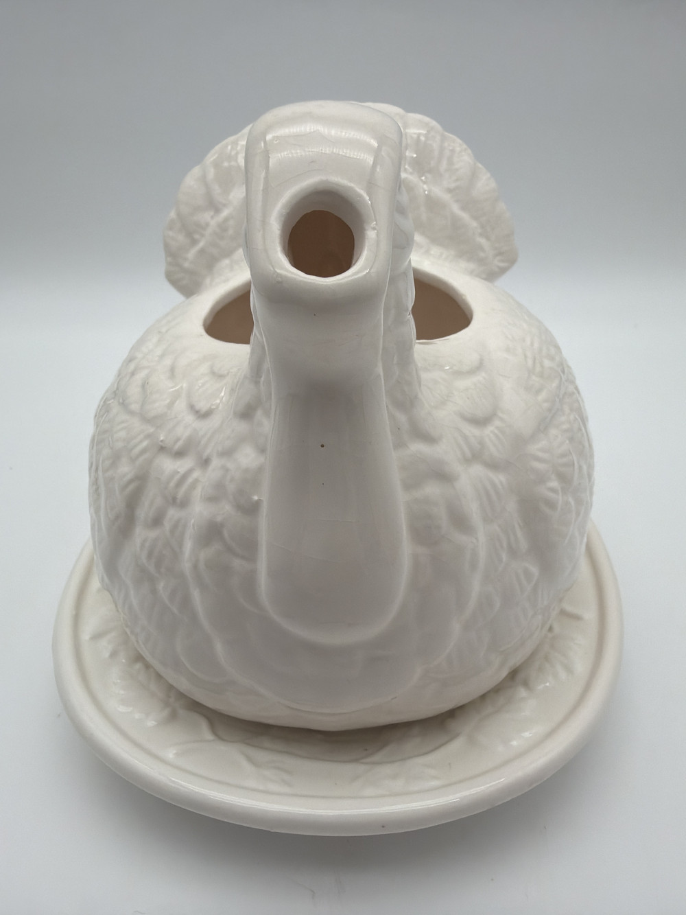 Vtg Turkey Gravy Boat w/Underplate
