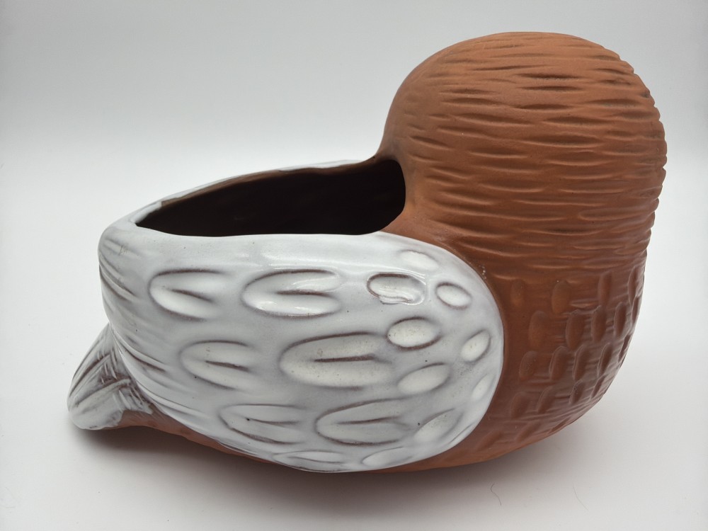 1970s Neiman Marcus Japanese Terracotta Owl Planter