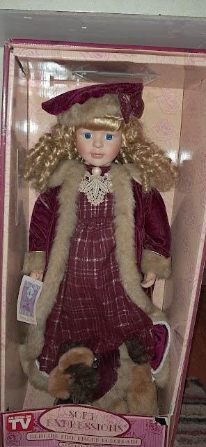 Dan Dee Soft Expressions Porcelain Doll, 1980's