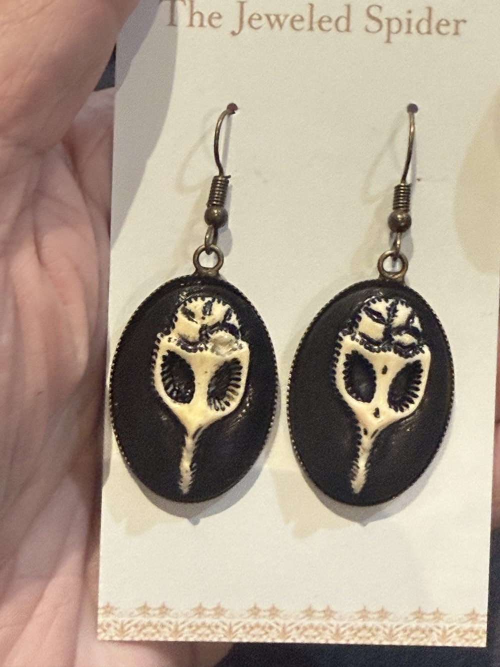 Earrings Plague Mask Cameo