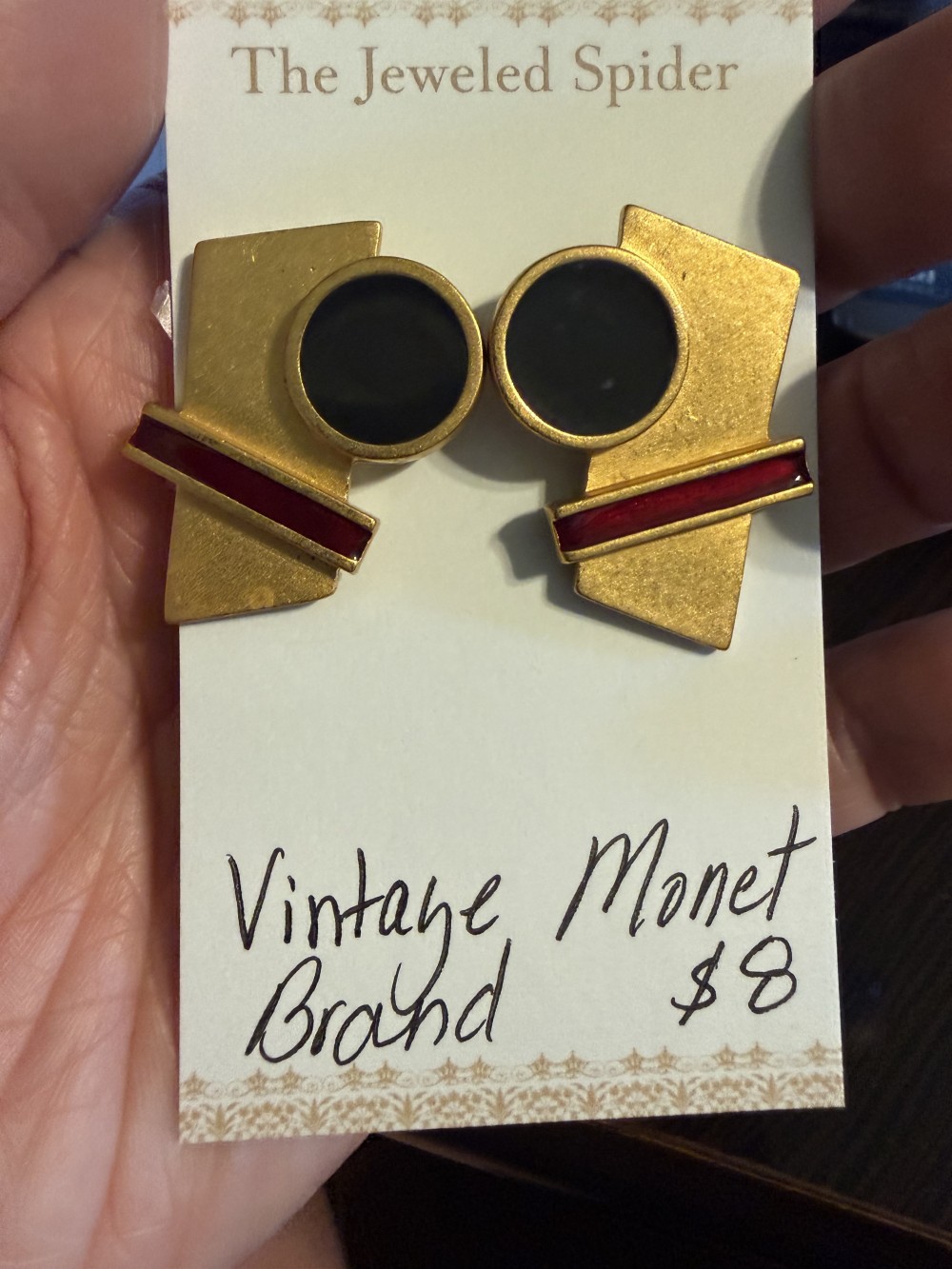 Vintage Stud Earrings - Monet