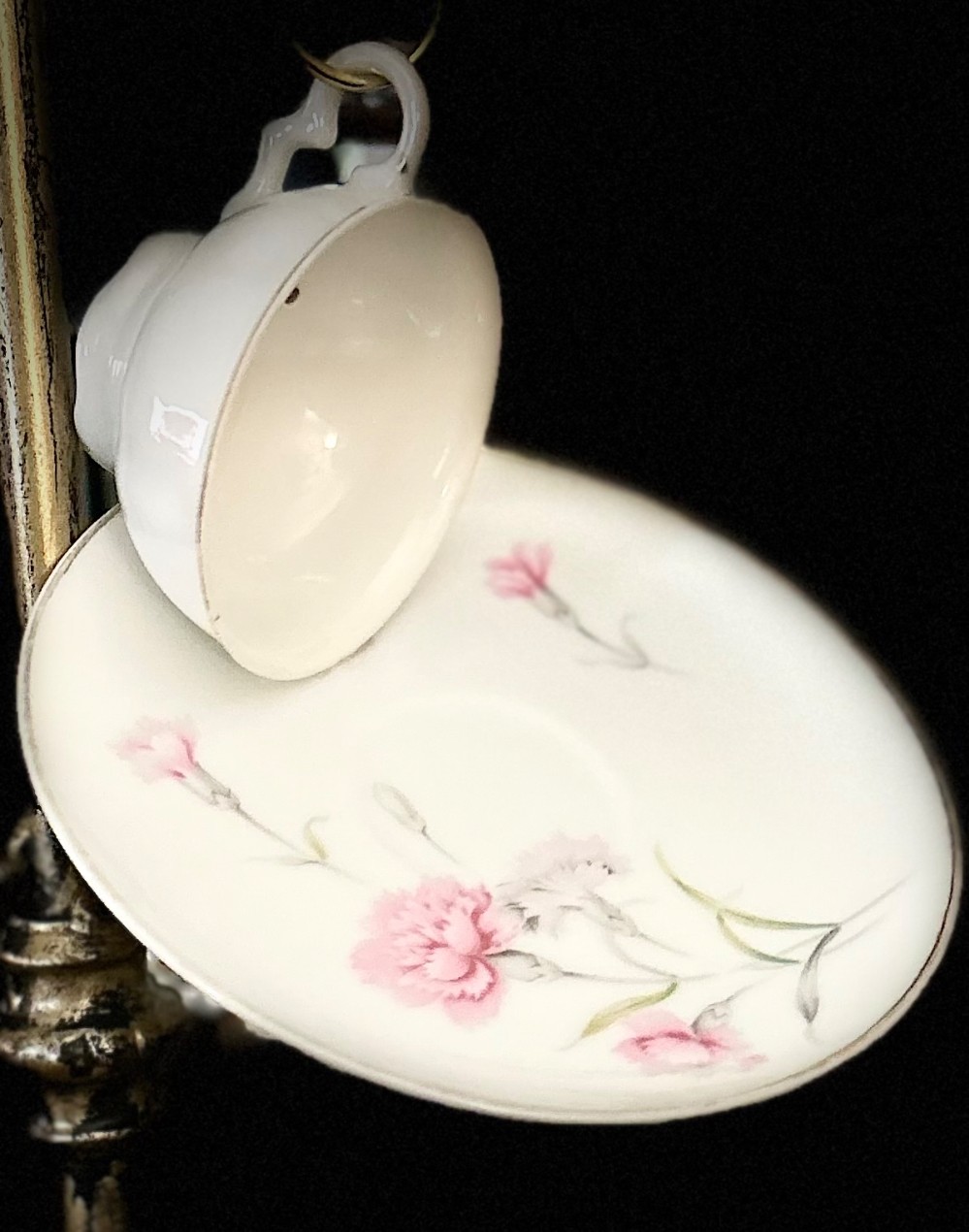 Bird feeder: The Royal Carnation Cafe Teacup/Saucer