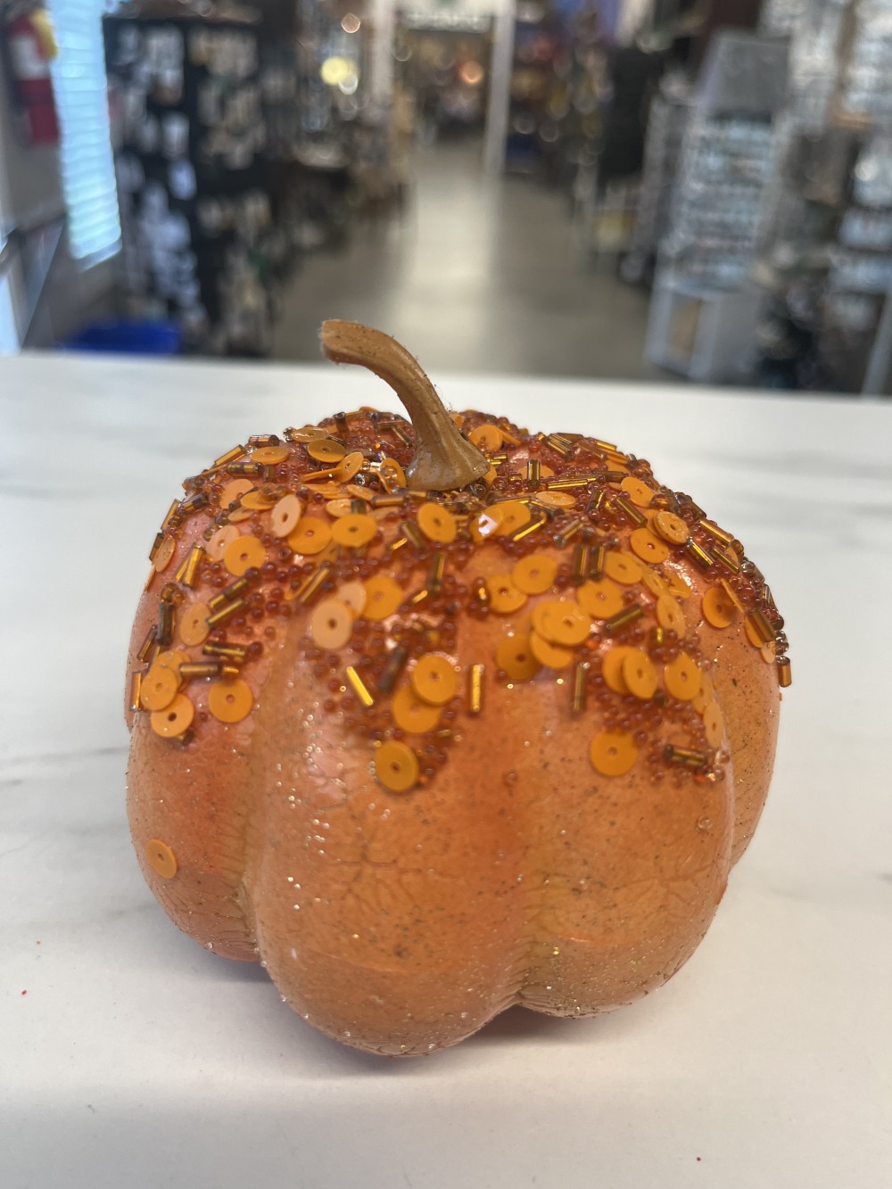 Orange decorative foam pumpkin