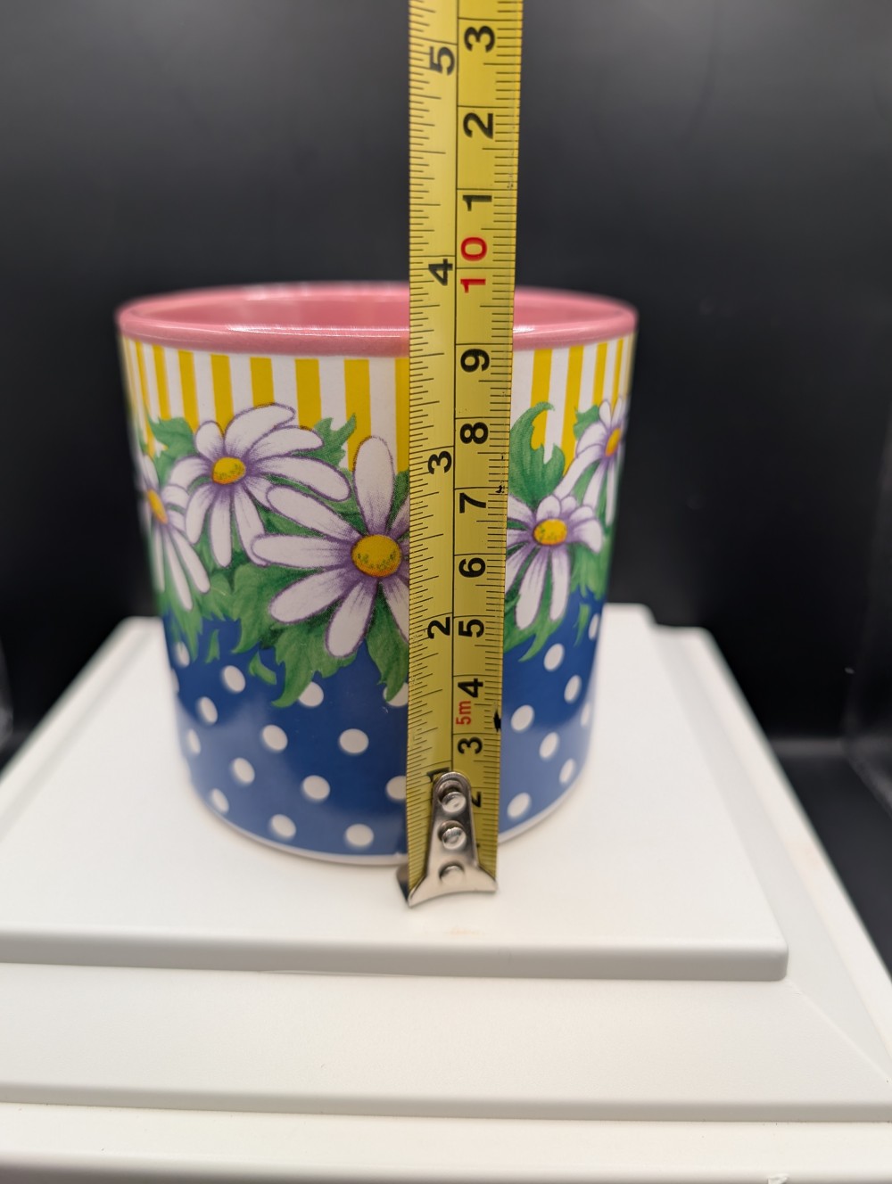 Burton & Burton Flowers Inc Balloons Coffee Mug, Daisy Polka Dot Design