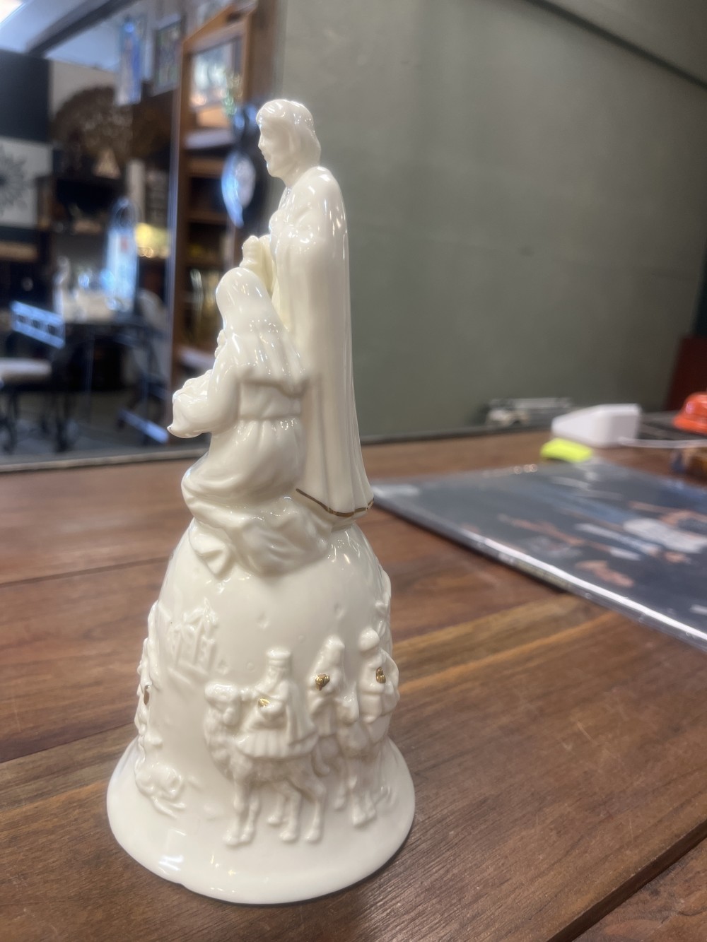 Porcelain Nativity Christmas bell