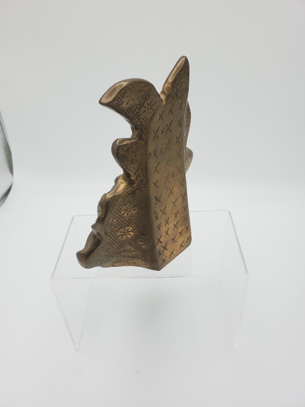 1965 Brass Magnolia Bookend