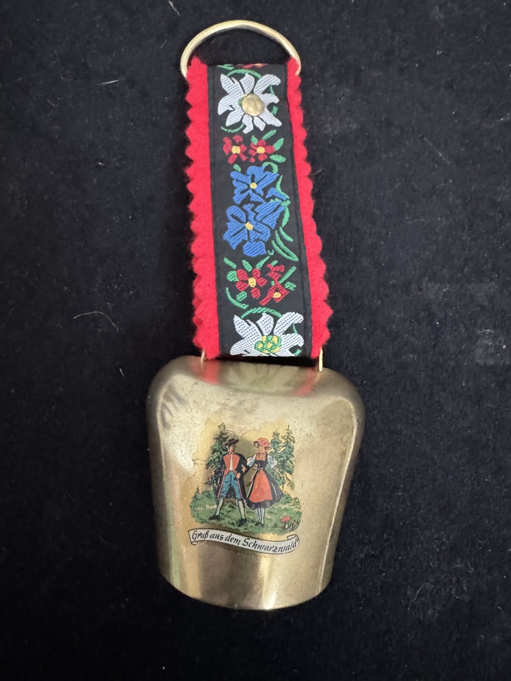 SWISS BRASS COWBELLS,  EMBRODERED STRAP,