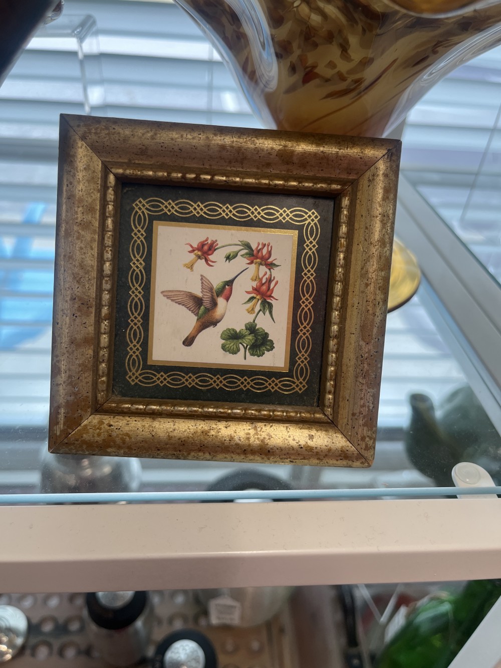 Small hummingbird framed art