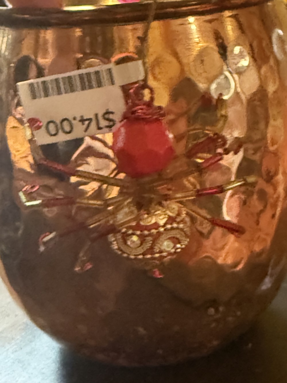 Ornament M Spider Gold Red