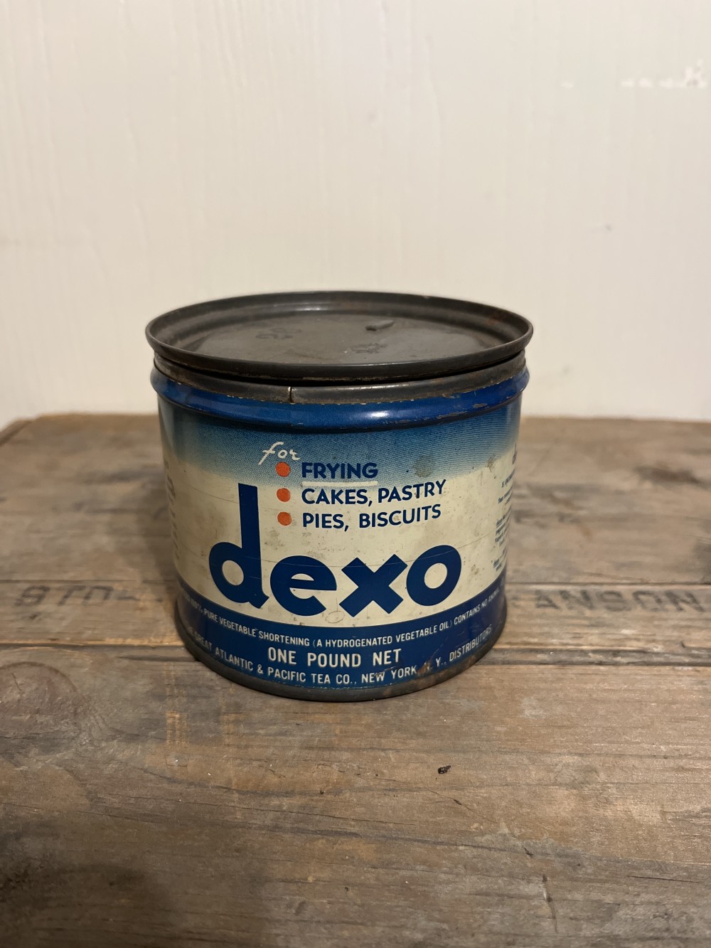 1950s Dexo Shortening can - Rare