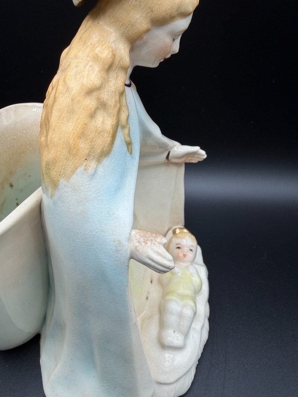 Mother Mary Baby Jesus Vintage Planter