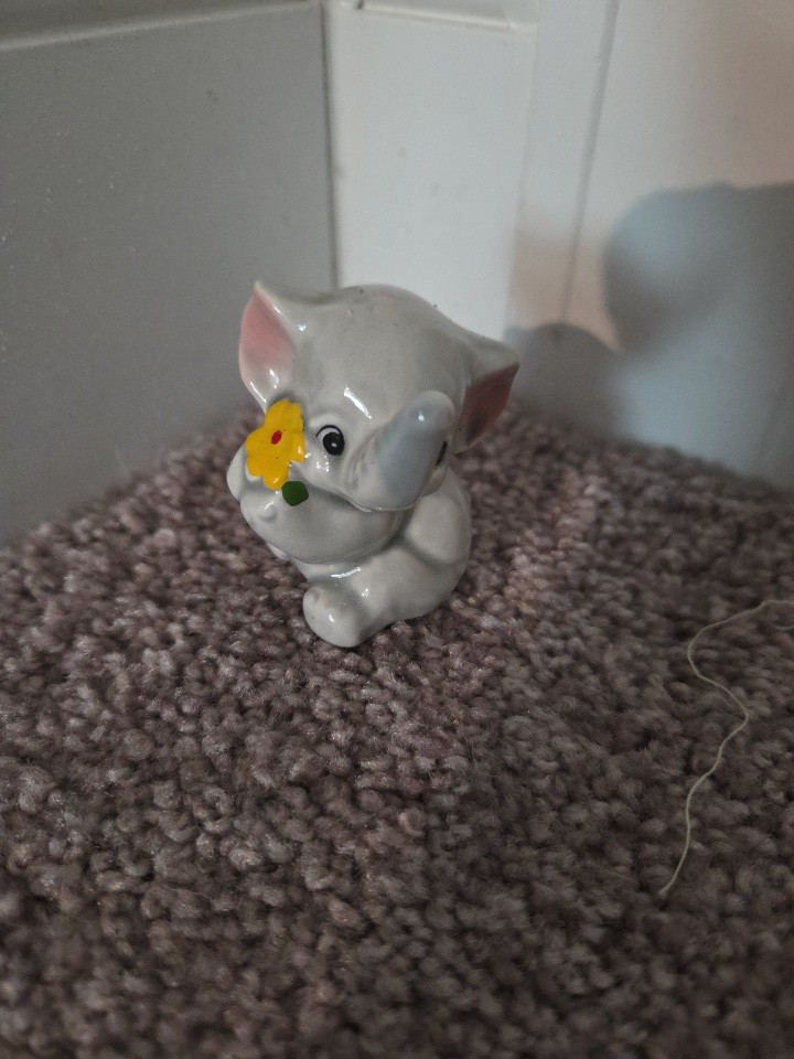 Vintage Mini Ceramic Elephant