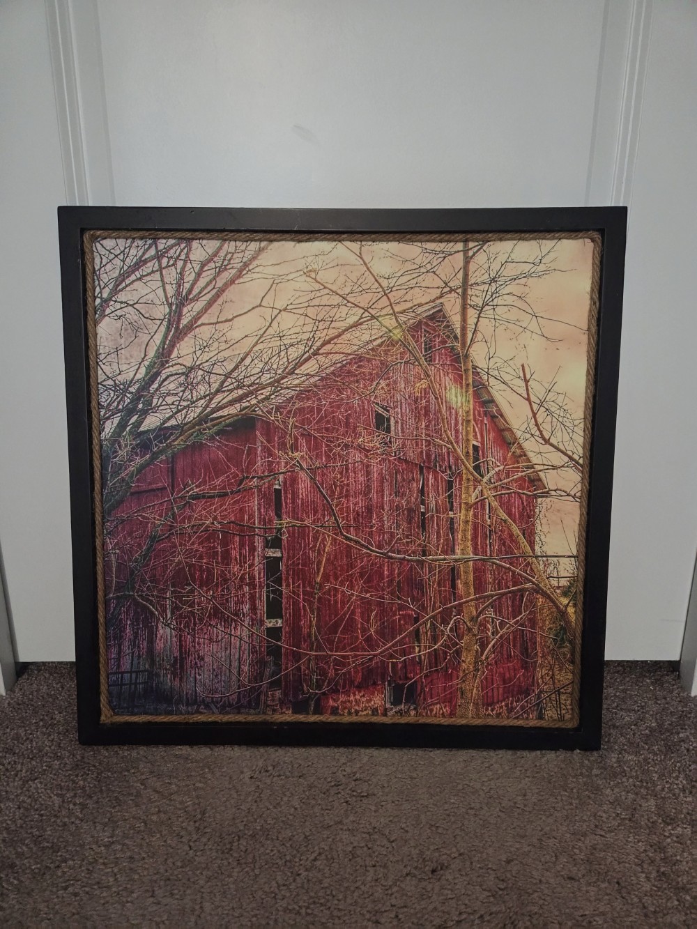 Framed Old Red Barn