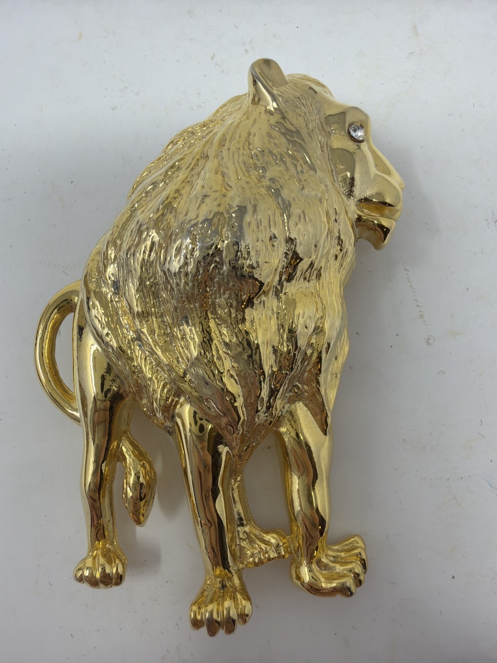 Gold Toned Lion Brooch