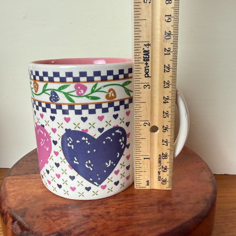 Vintage 1986 Hearts Delight Collection Heart & Vine Mug