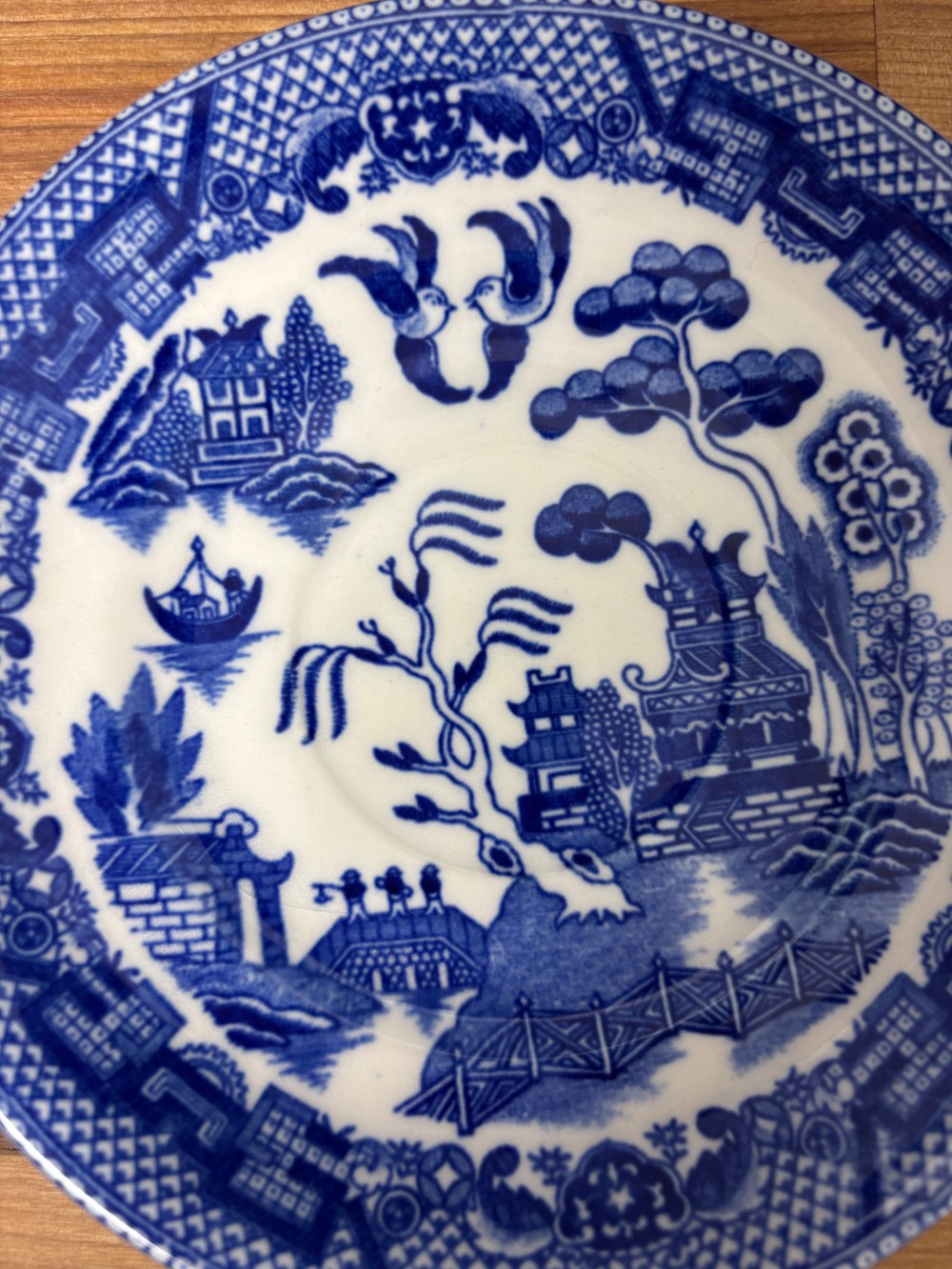Blue Willow Fruit Dessert Bowls Set of 4 Japan 6 Inch Blue White Transferware