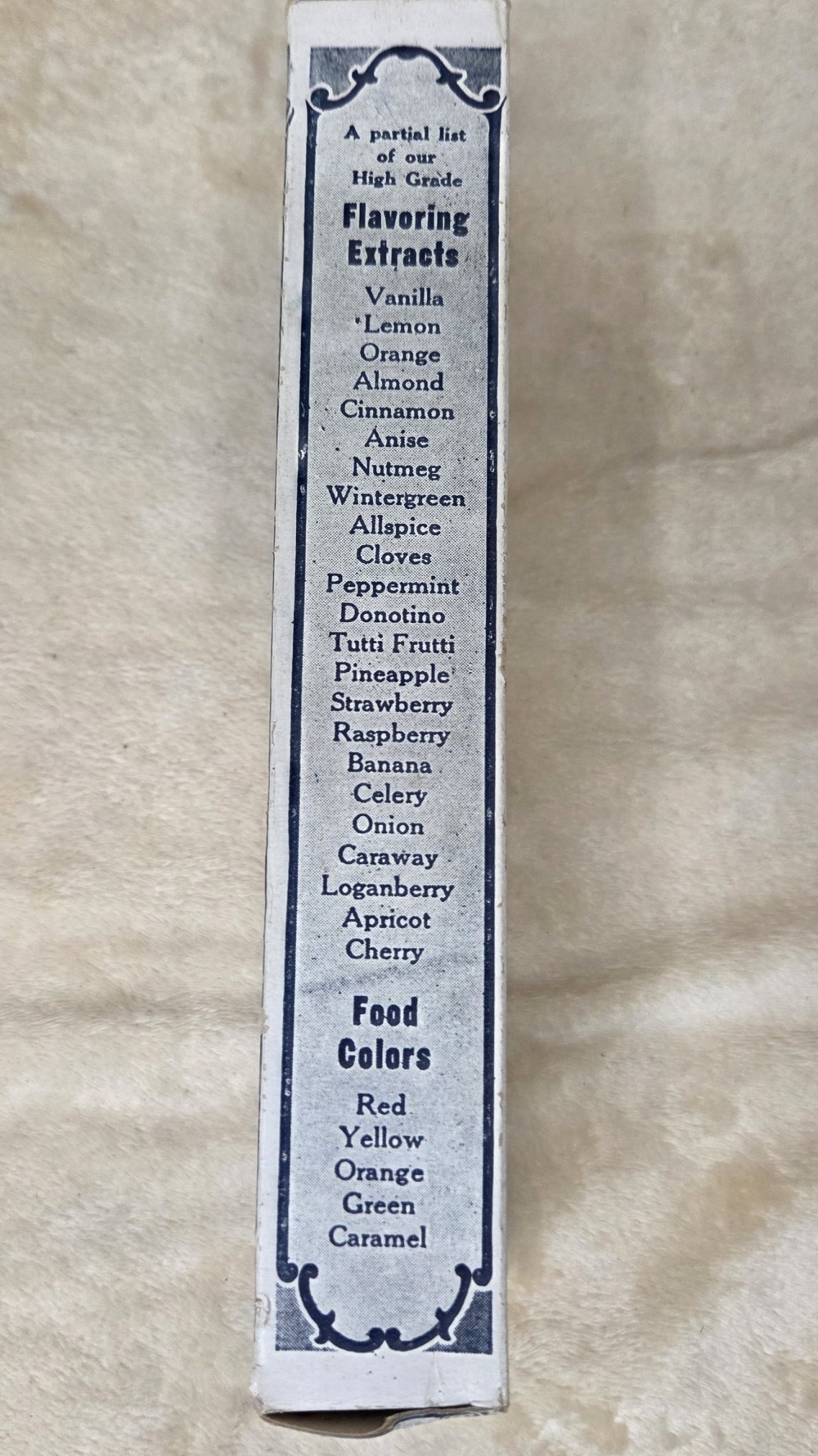 1920's Dr. Blumers Flavoring Extracts Box