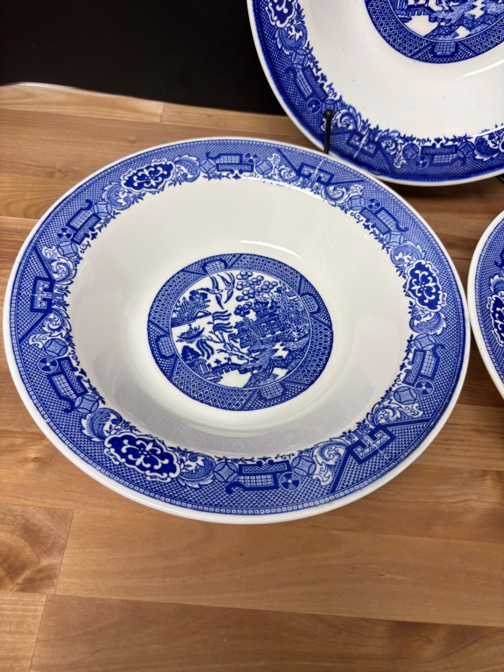 Blue Willow Set of 3 Serving Bowls Royal China Willow Ware 10 Inch