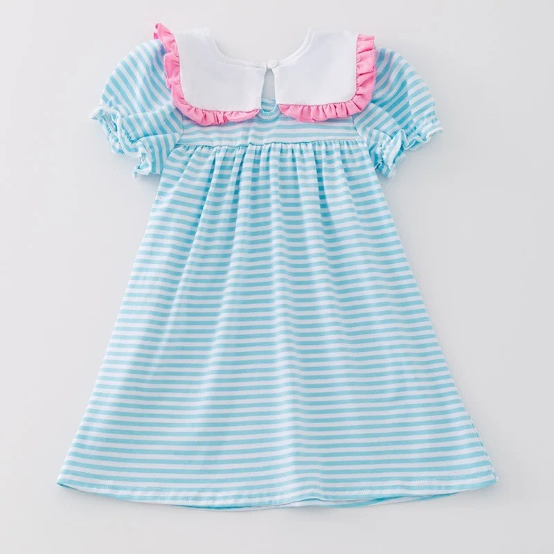 Princess Blue Striped Outfit - Dress