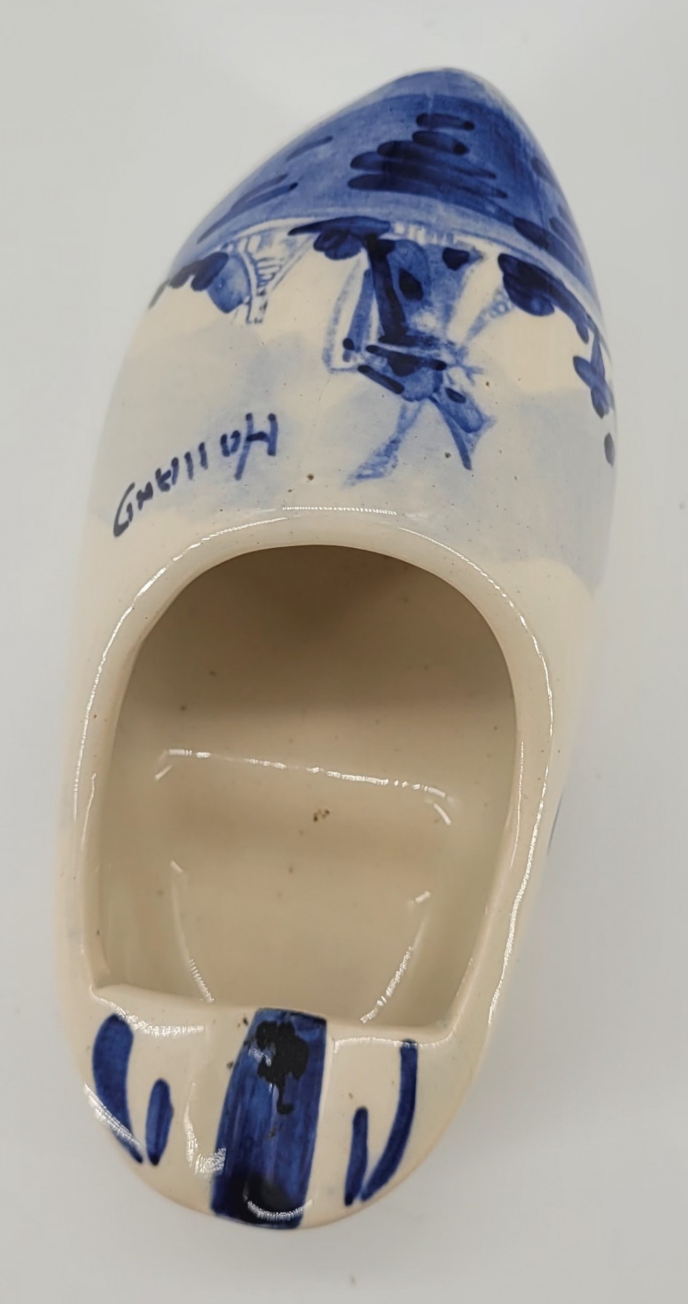VTG 1960s Delft Blue Ceramic Ash Tray Shoe