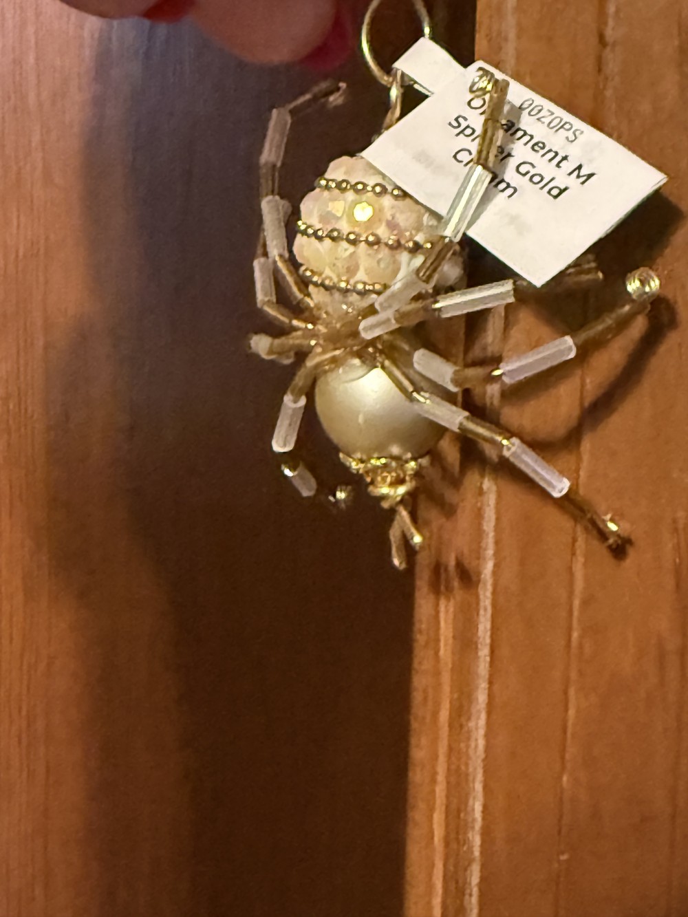 Ornament M Spider Gold Cream