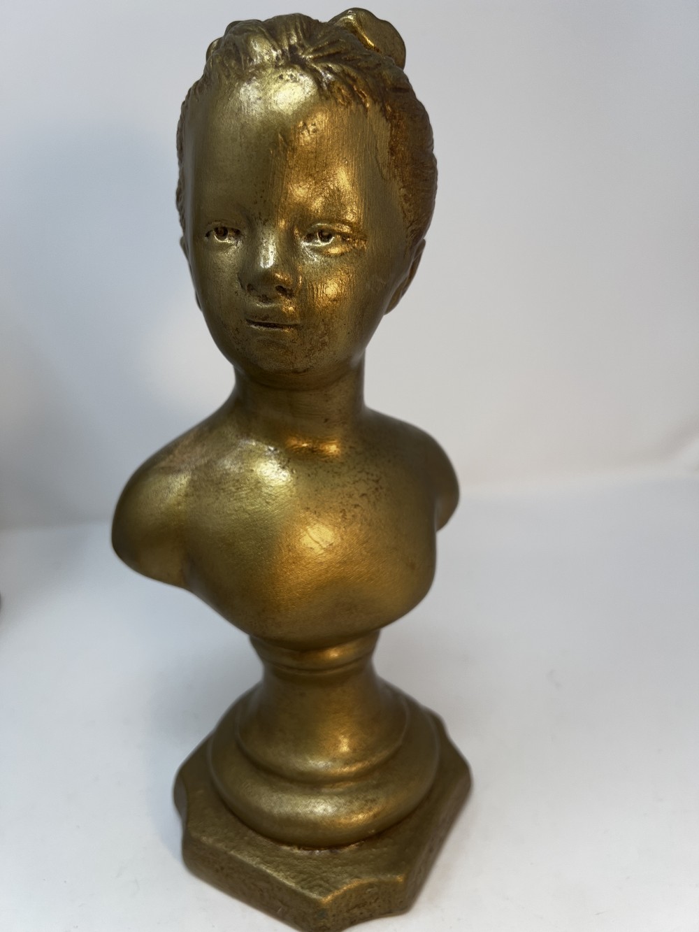 Vtg Gold Girl Bust; circa 1950’s