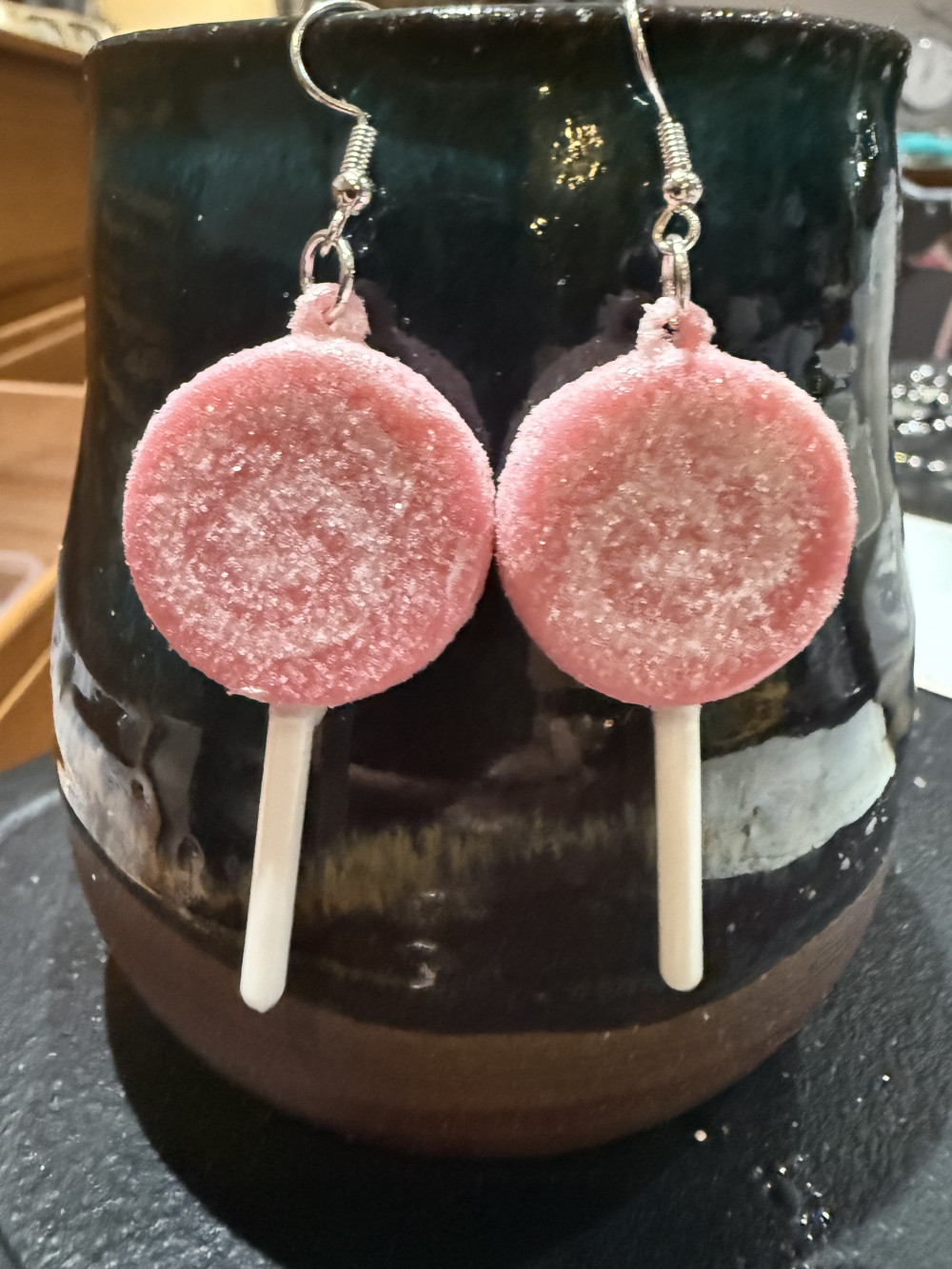 Earrings - Candy, Lolly Pops, Suckers, Pink