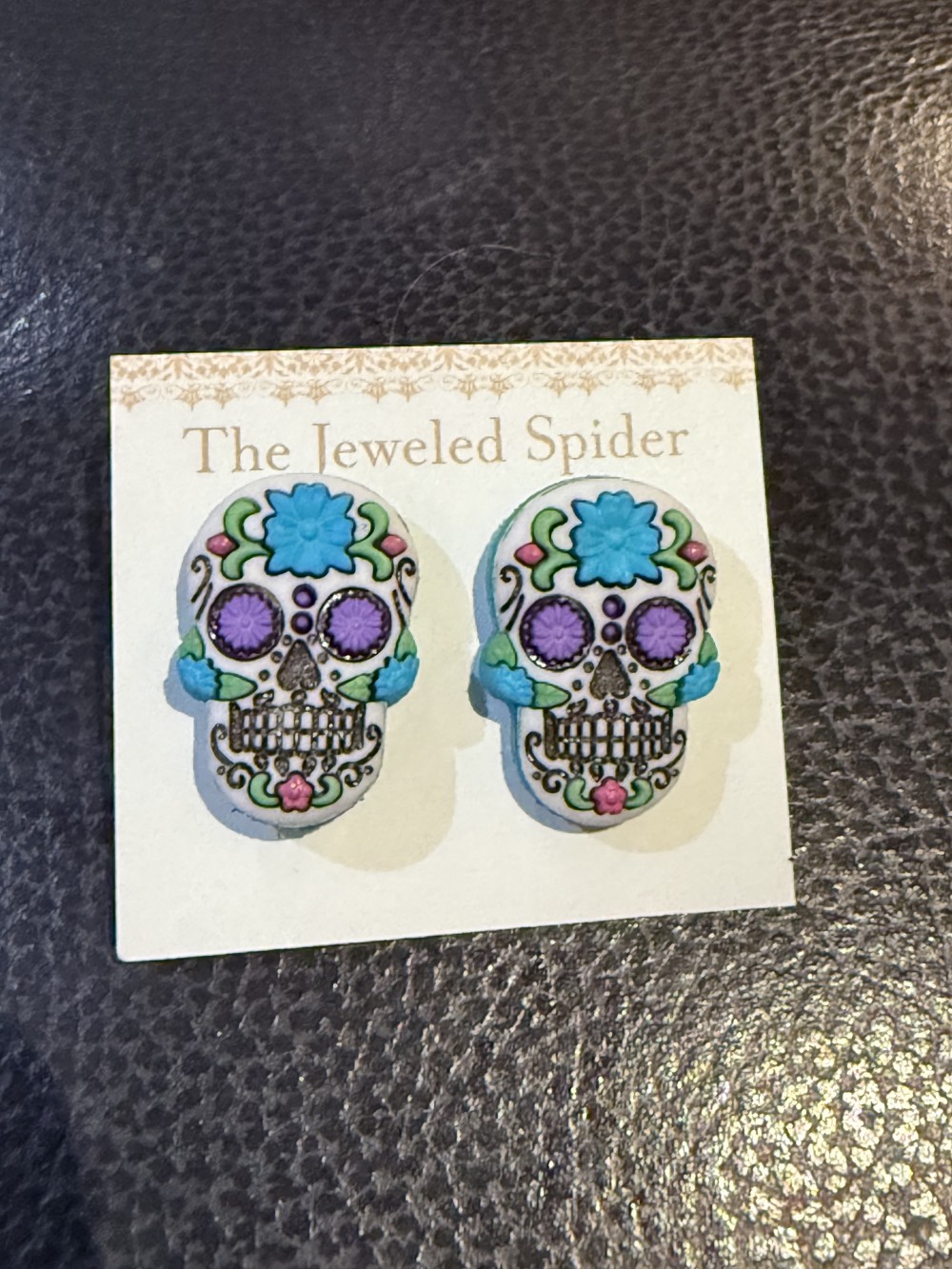 Stud Earrings - Sugar Skull, Day of the Dead