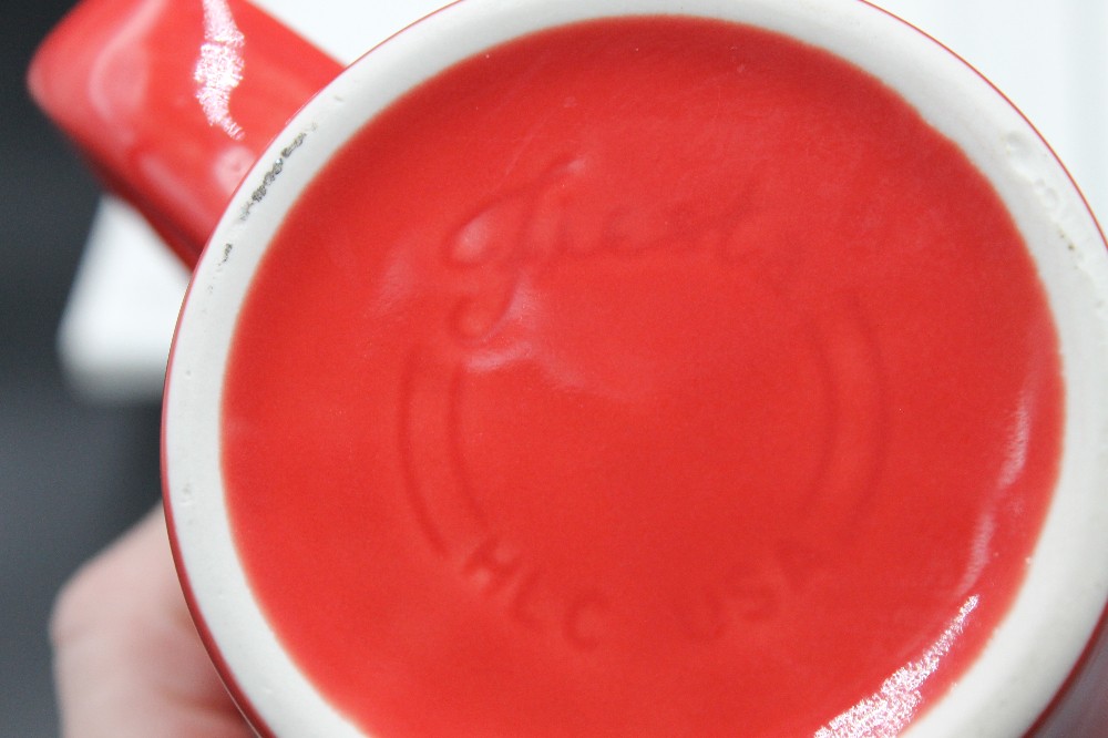 Fiesta Scarlet tapered mugs