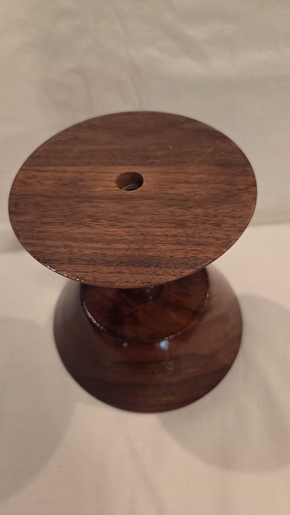 DO-252 turned wood pedestal bowl