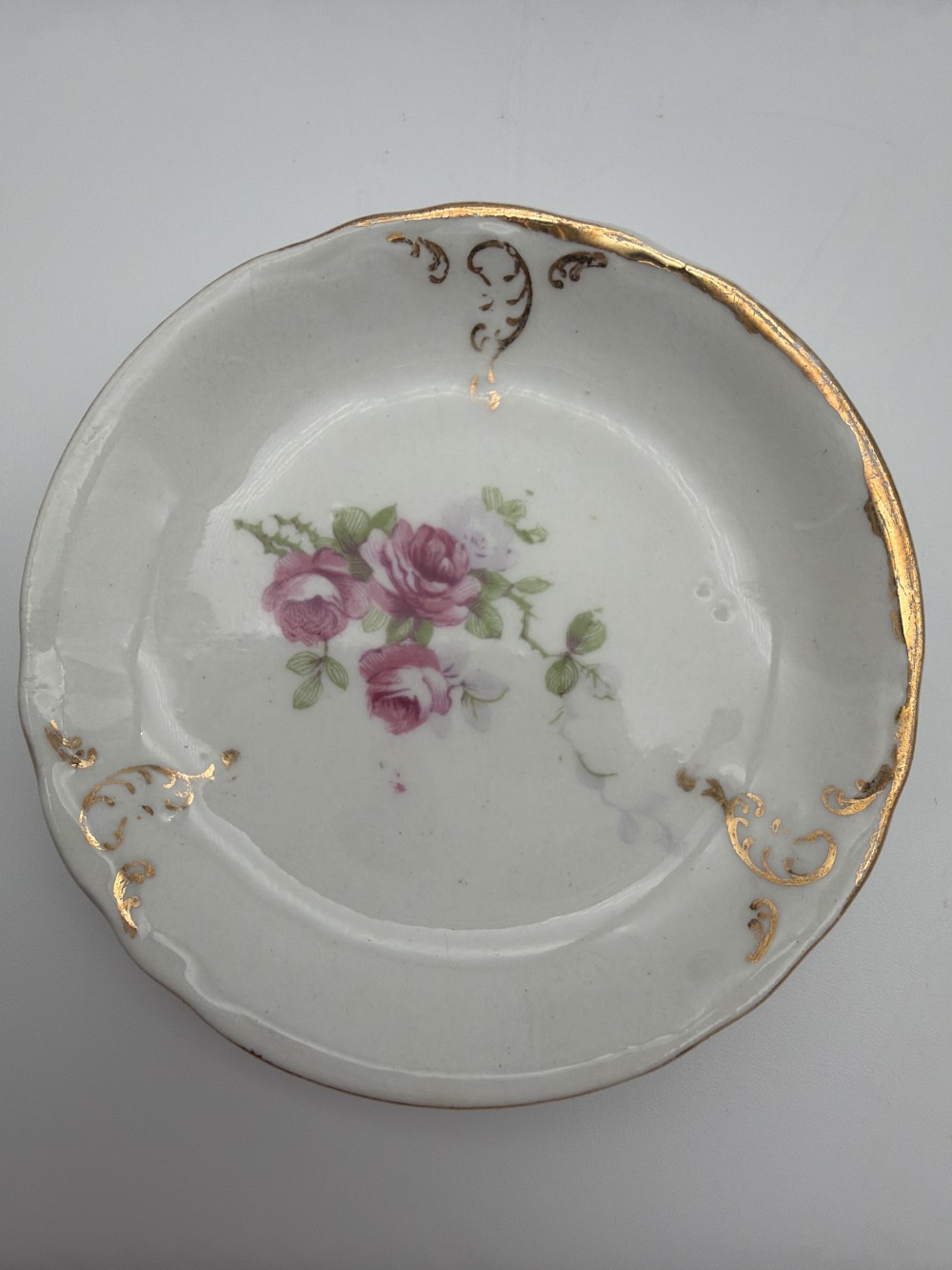 Vintage Pink Rose Butter Pat #7