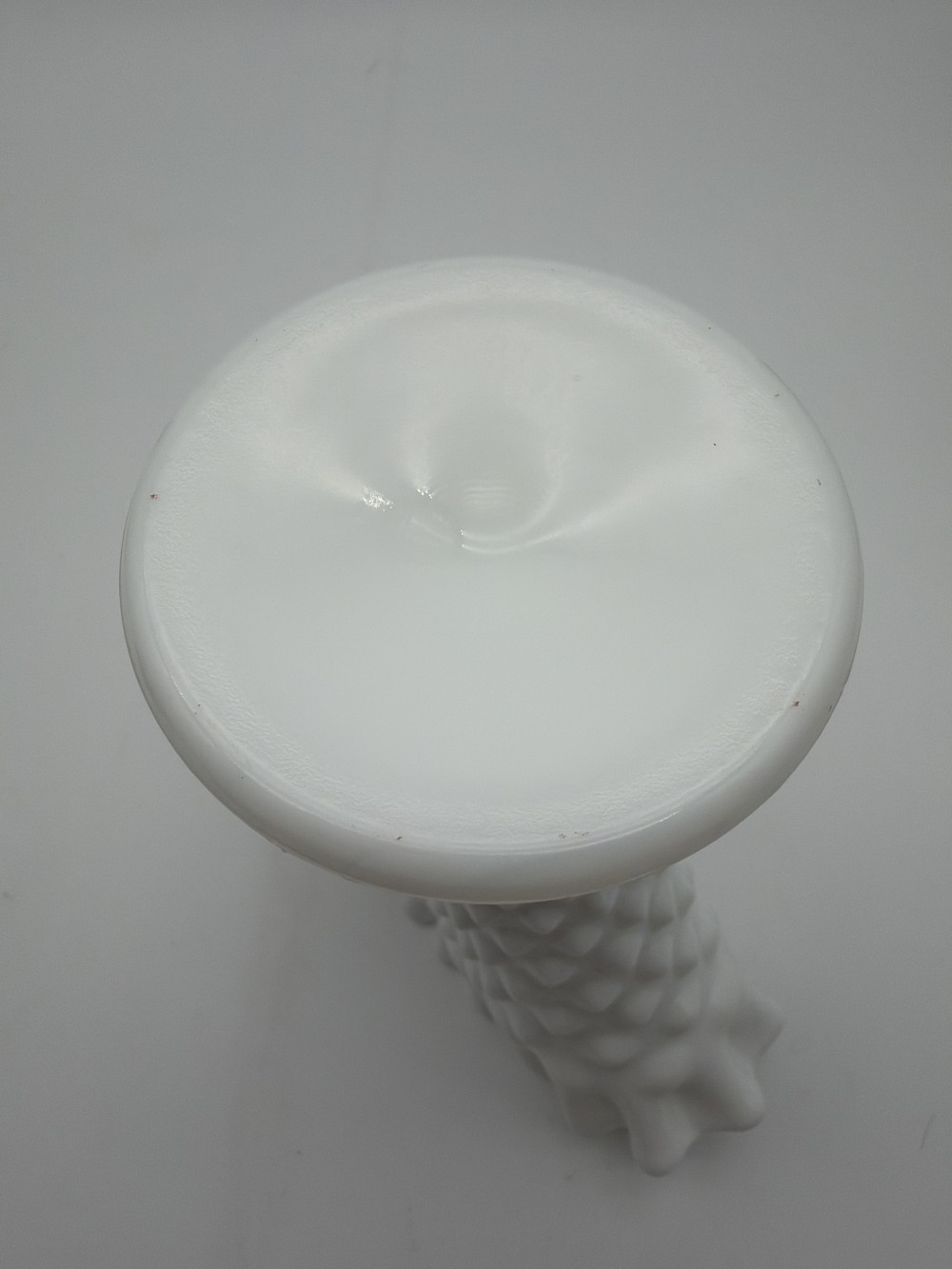 Vintage Fenton Milk Glass Hobnail Fan Vase