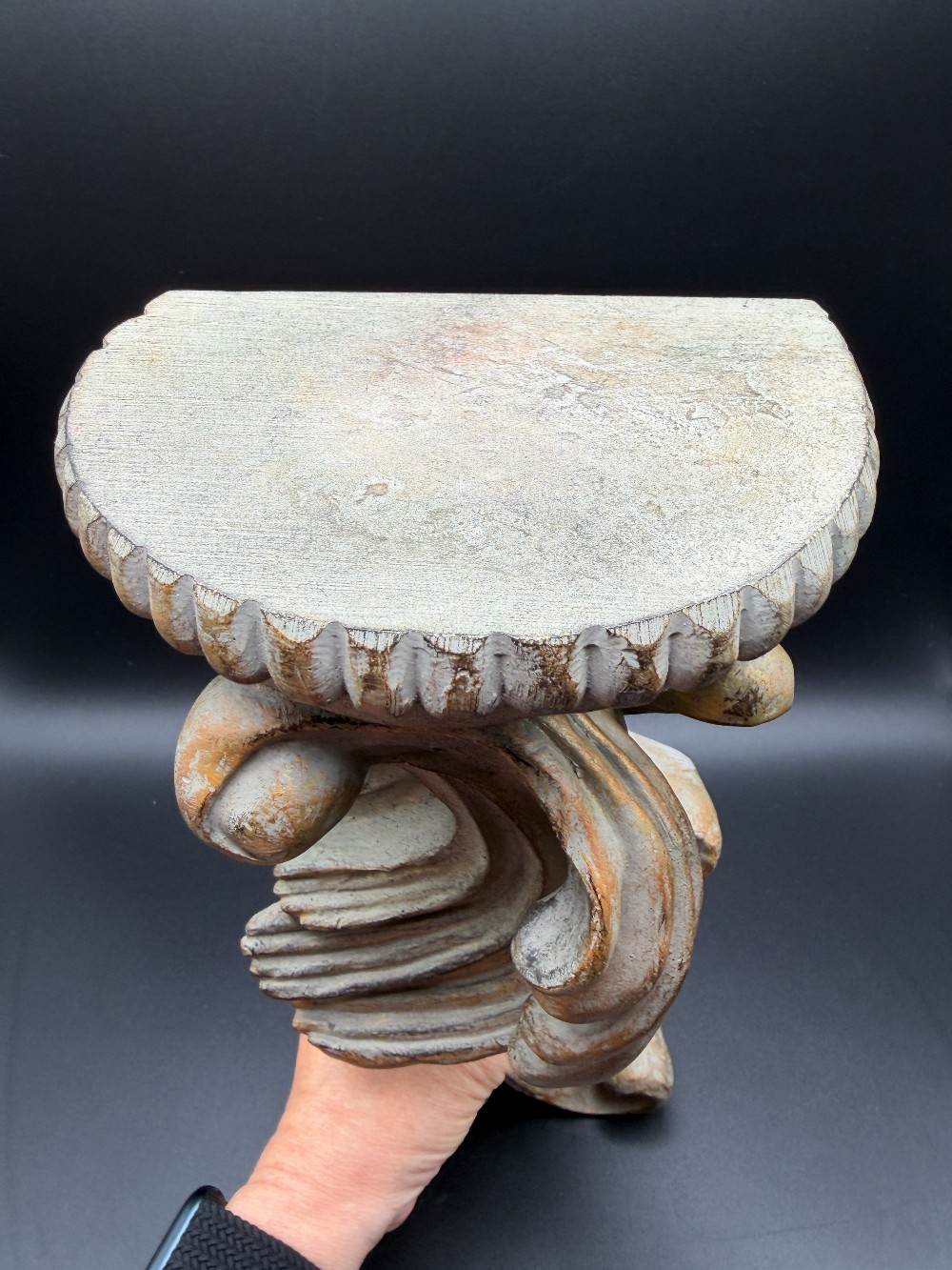 Ornate Wall Corbel Shelf Scroll Sconce