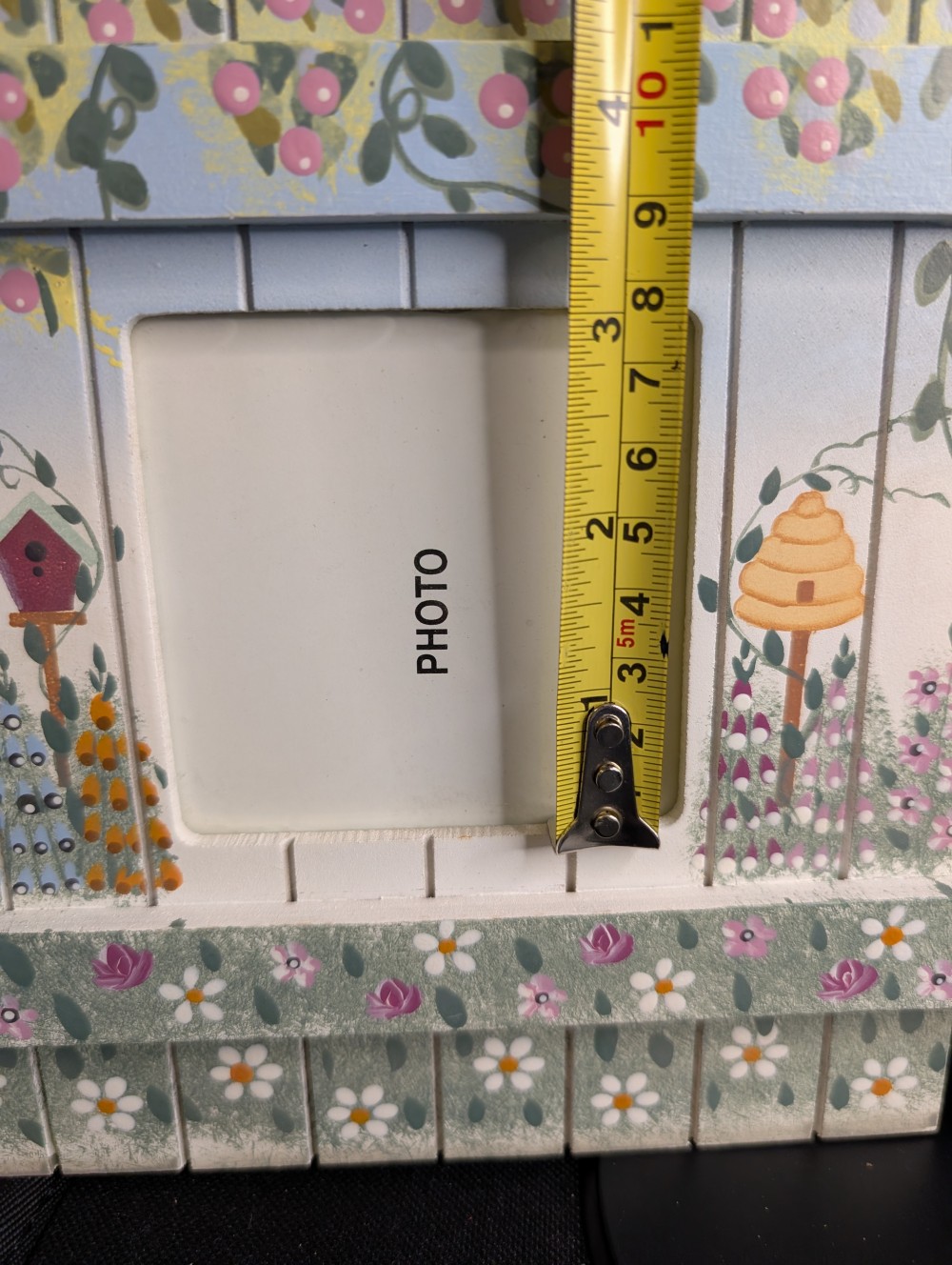 Garden fence double photo frame