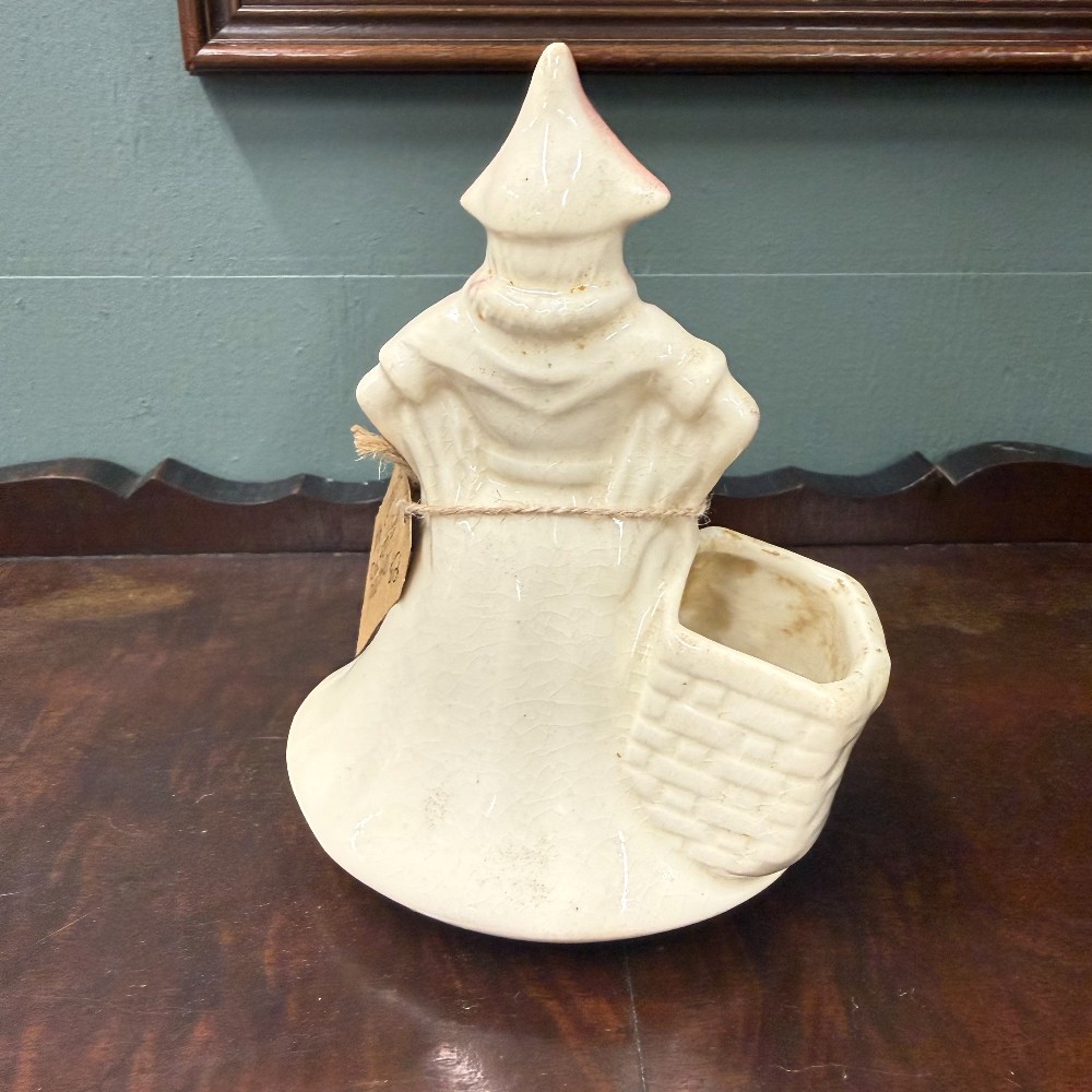 Pink Dutch Girl Planter with Basket