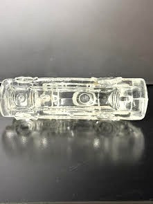 1940s Glass Fire Truck Candy Holder