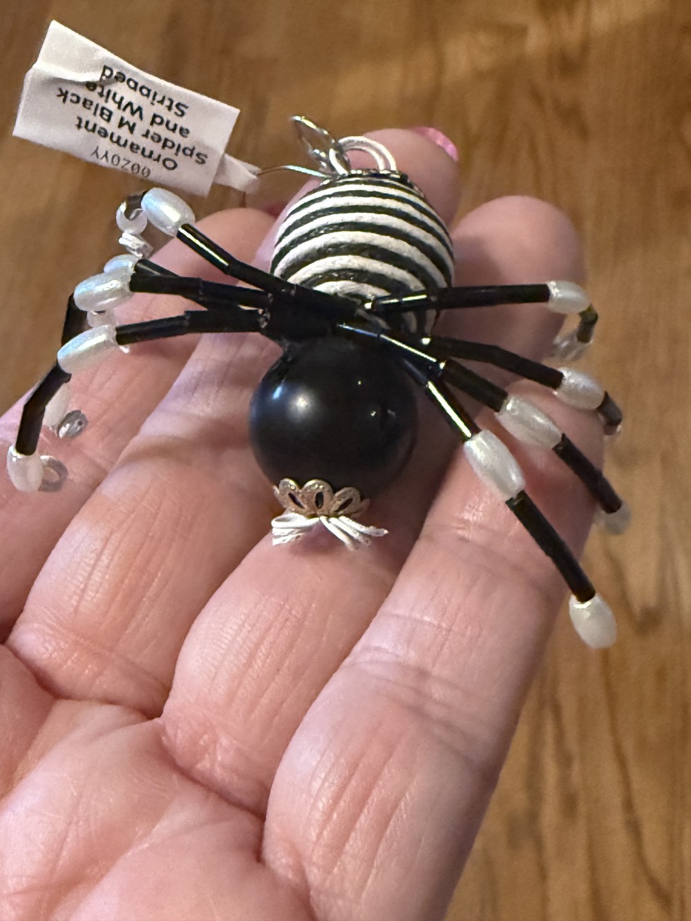 Ornament Spider M Black and White Stripped