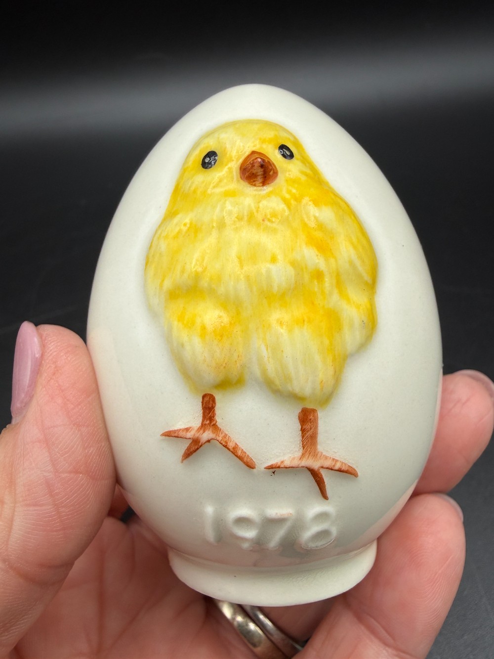 Vintage 1978 Goebel Annual Easter Egg - 1st Edition Chick Figurine - W. Germany