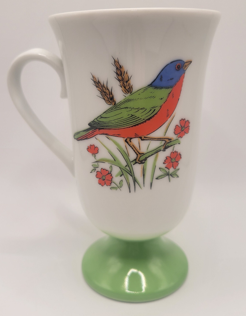Vintage Fred Roberts Songbird Pedestal Mug