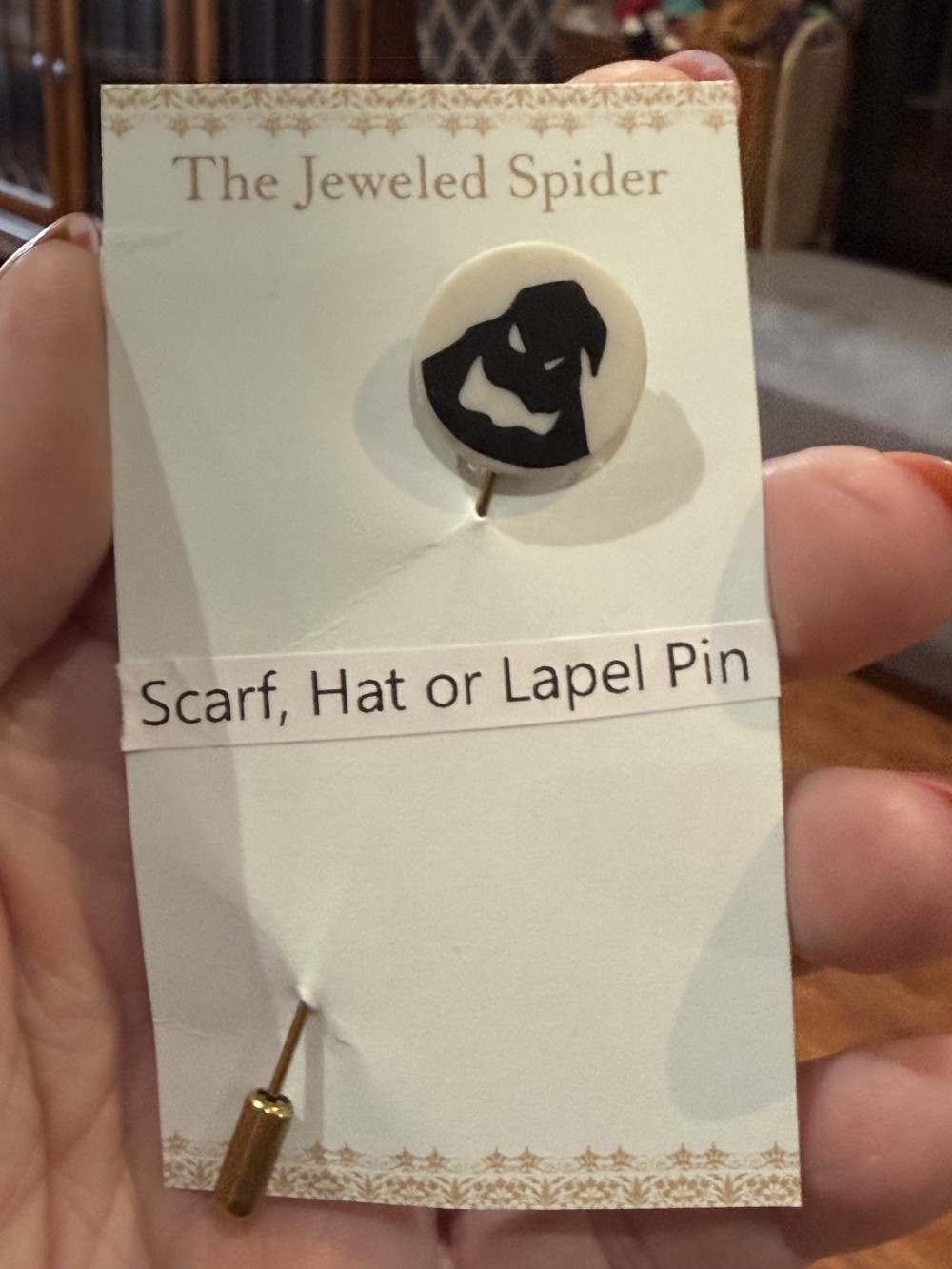 Hat Pin, Scarf Pin - Boogie, Nightmare Before Christmas,  Lapel Pin