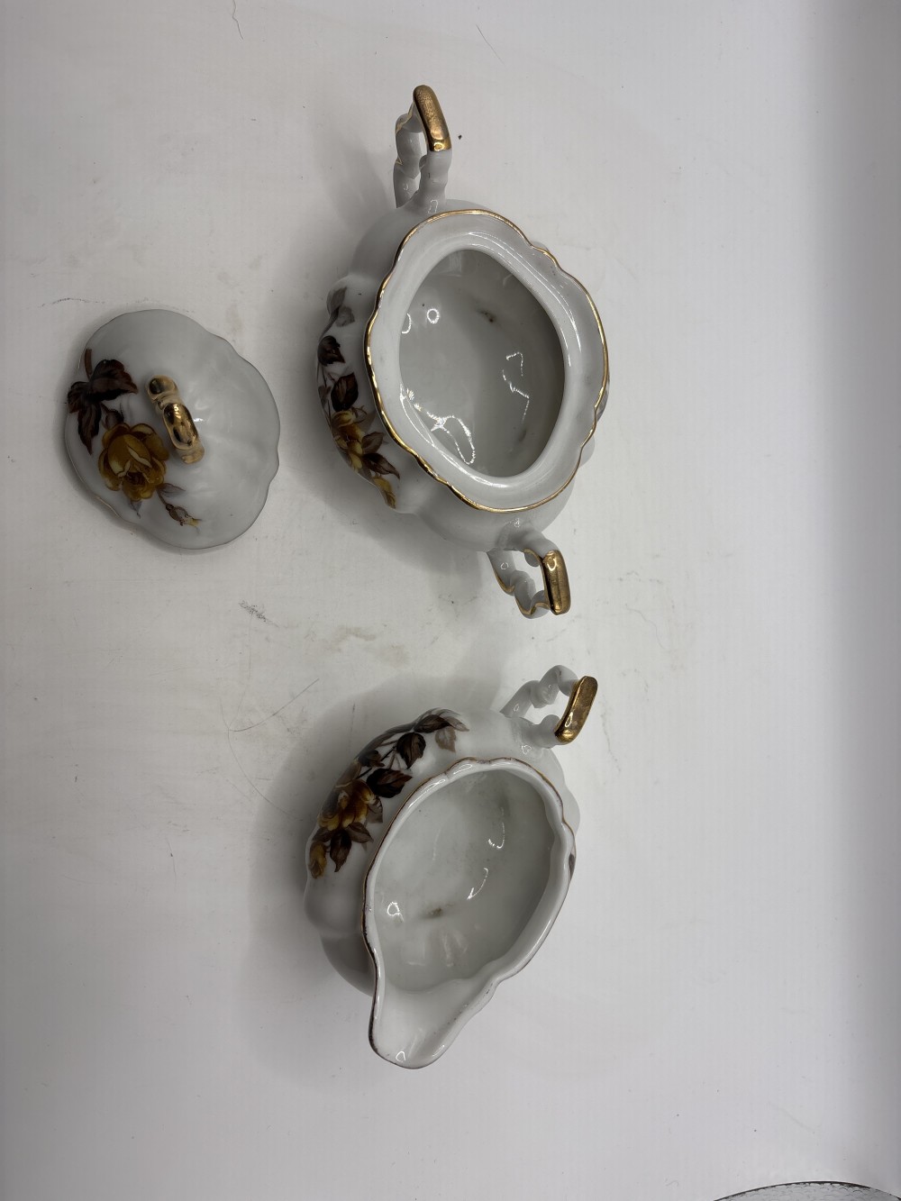 Exco China Mini Cream and Sugar Set Japan Vintage As-is
