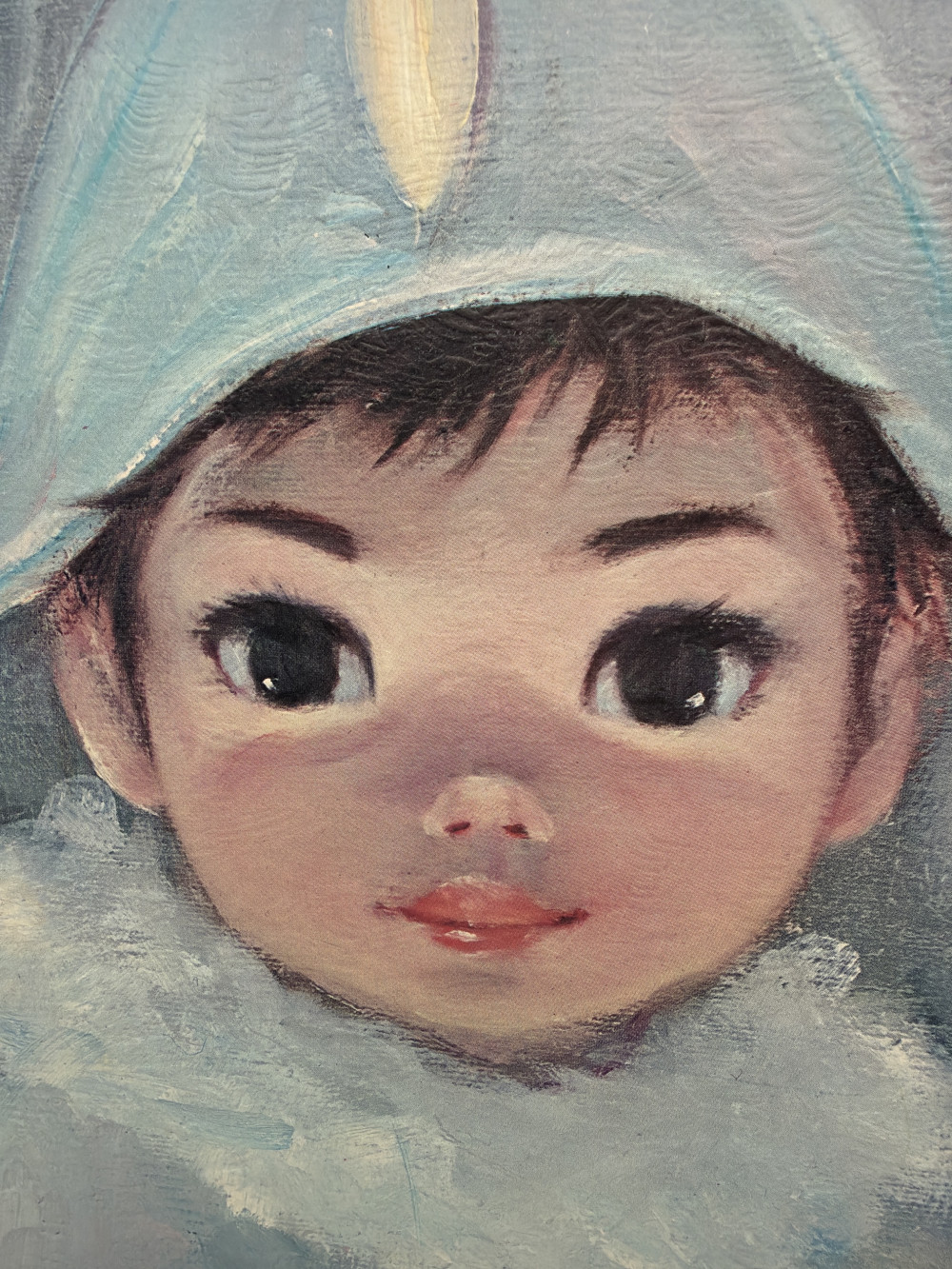 1960s Sherle Big-Eye Harlequin Boy Print