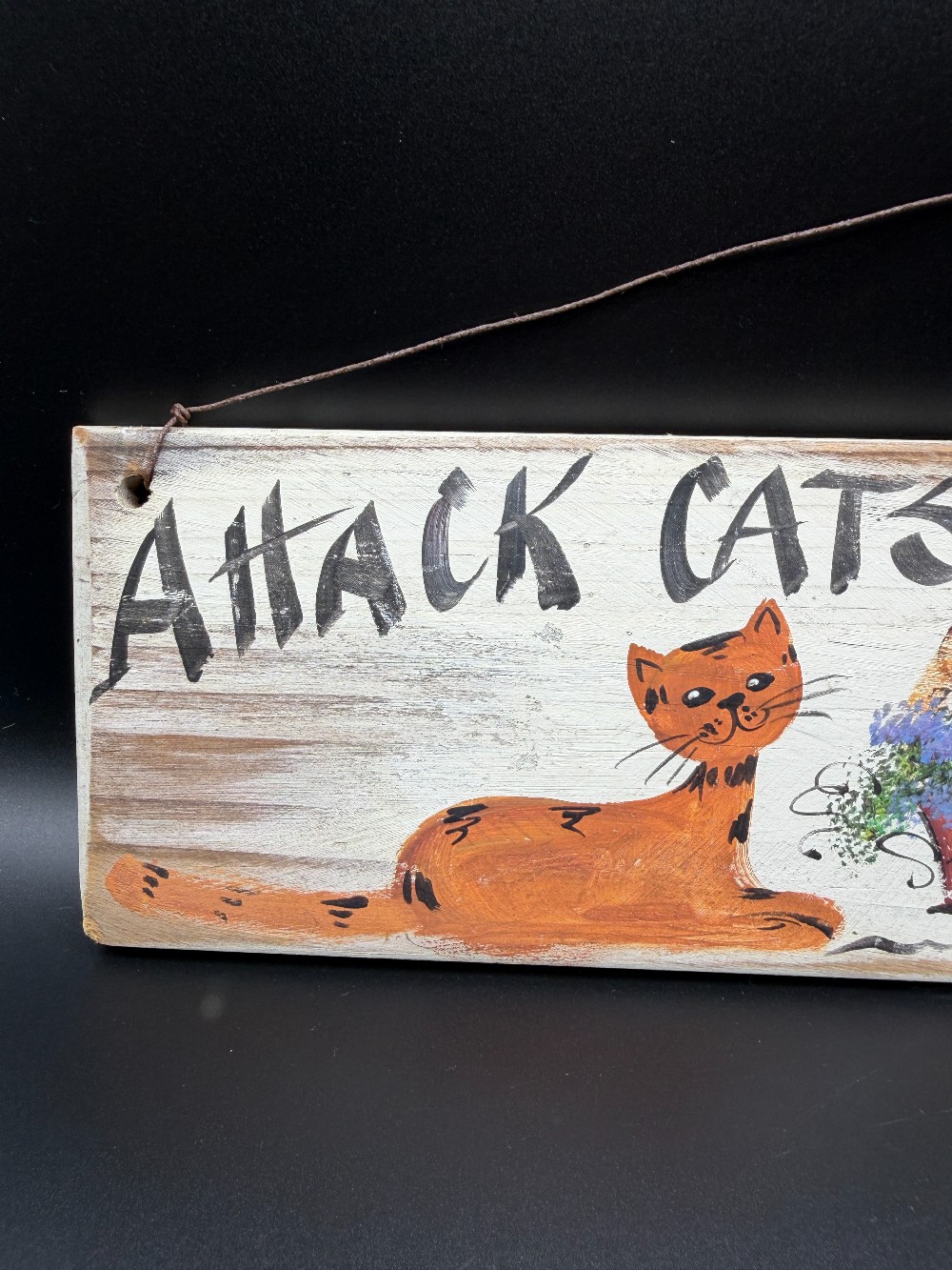 Attack Cats on Duty Sign-Vintage