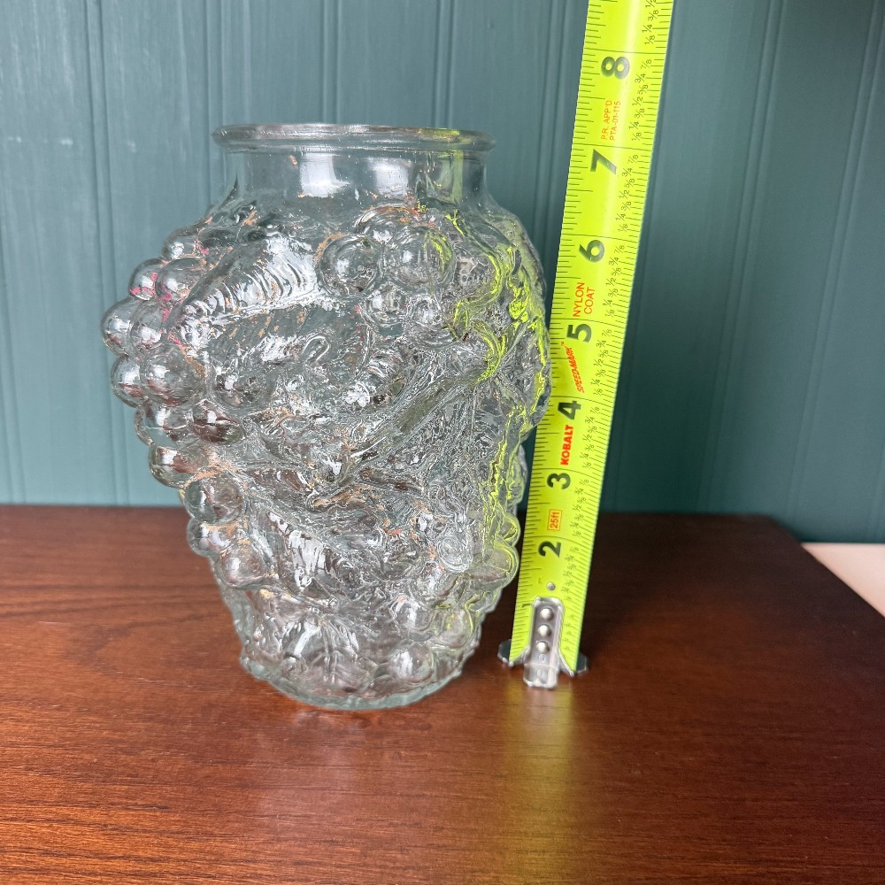Antique Goofus Glass Grape Cluster Vase, Early 1900s