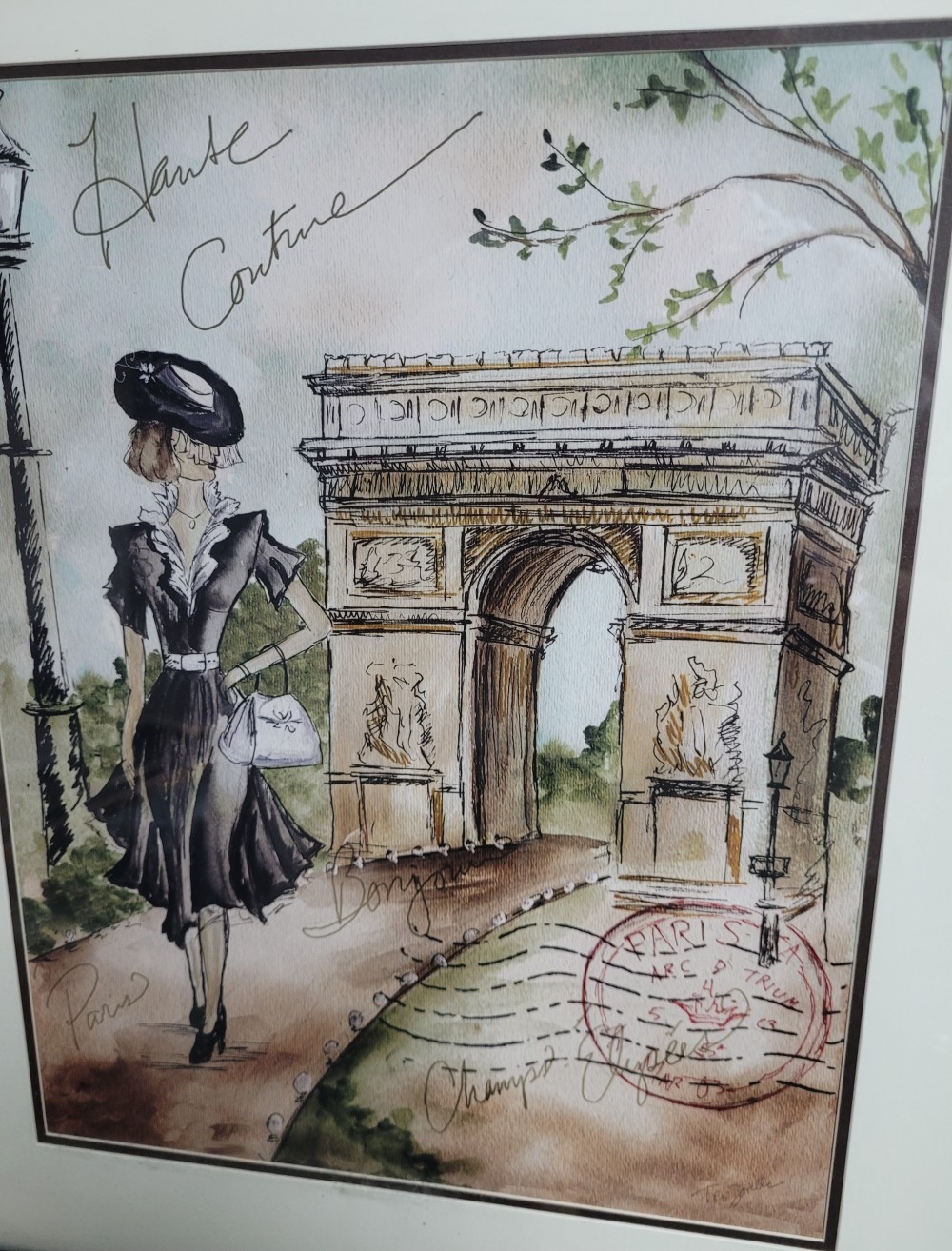 Framed Paris print Arc de Triomphe