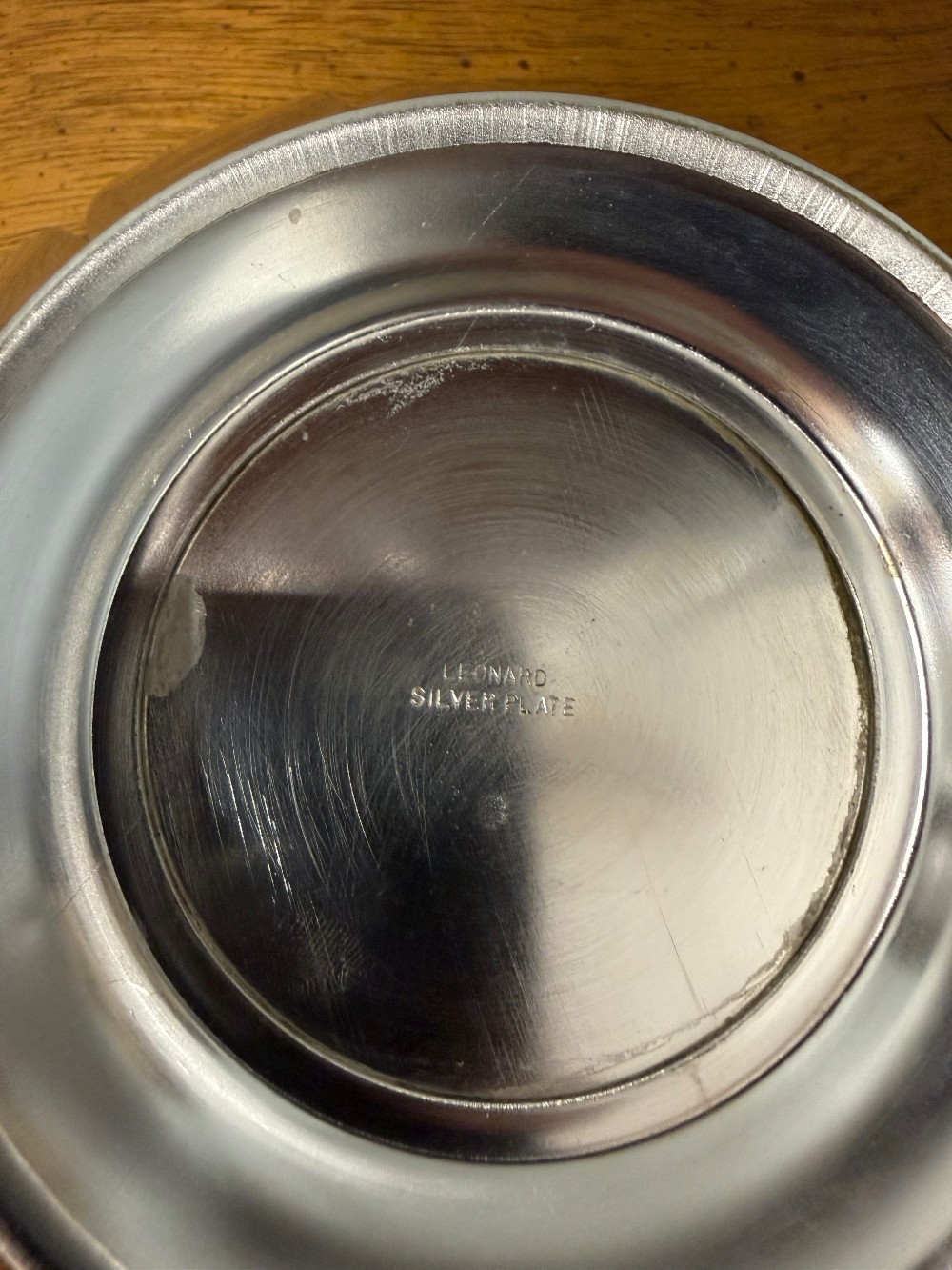 Leonard Silver Plate Louts Water Lily Bowl 1950s